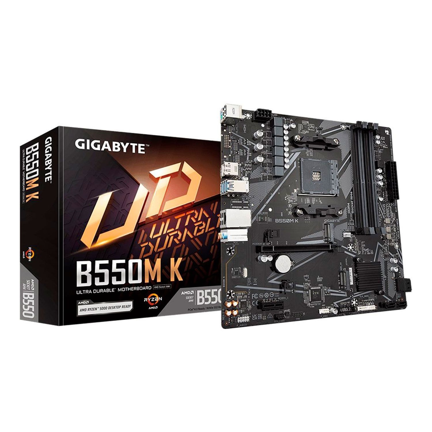Gigabyte B550M K Socket AM4 Chipset Placa base AMD B550 DDR4 Micro ATX