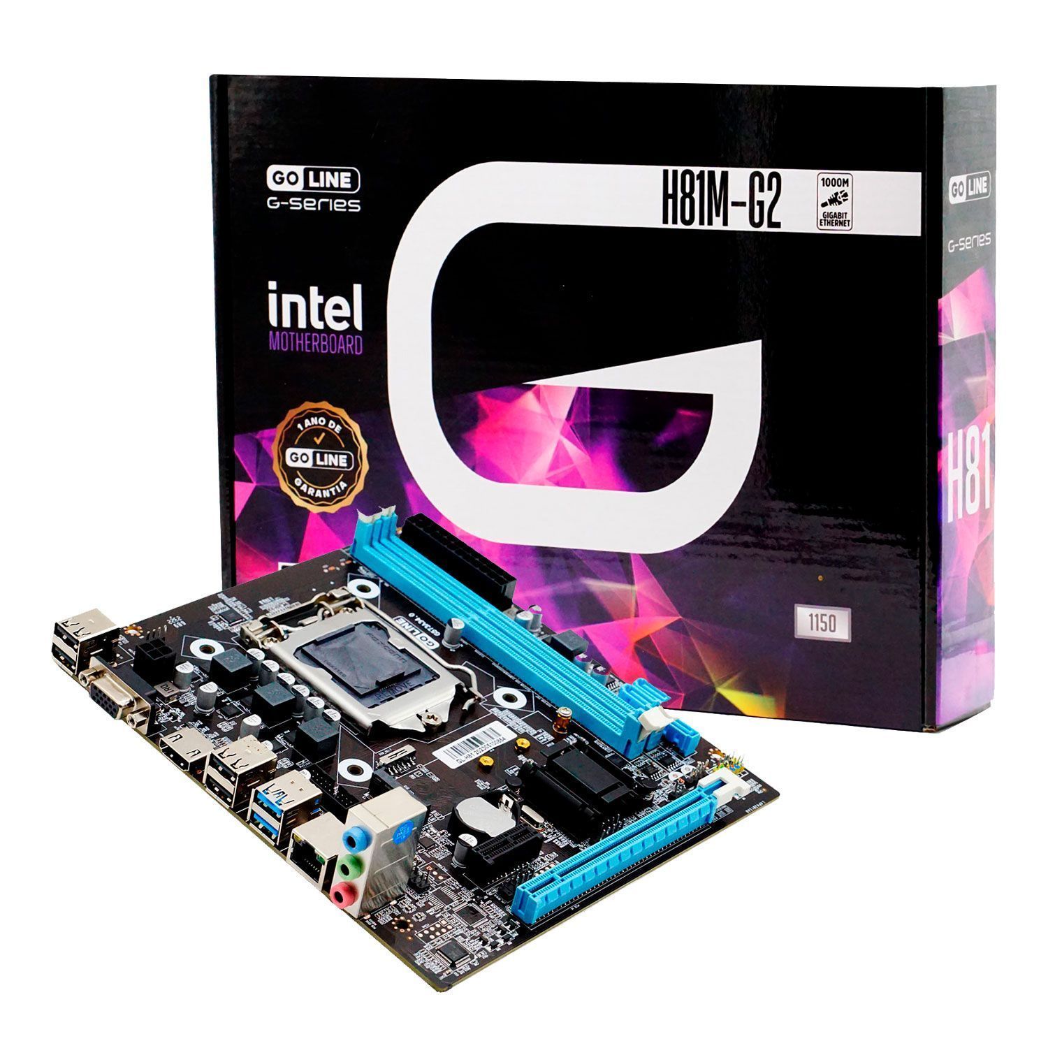 Placa base Goline H81M-G2 LGA 1150 / Chipset H81 / DDR3 (Gigabit y M.2) (1 año de garantía)