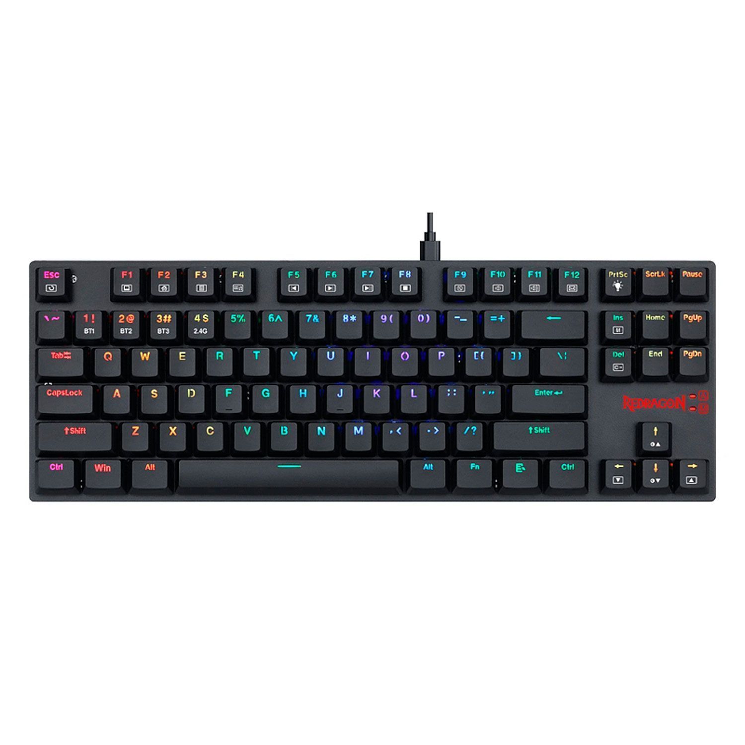 Redragon 607P-KBS APS Pro RGB TKL Teclado inalámbrico para jugadores con cable Bluetooth - Negro