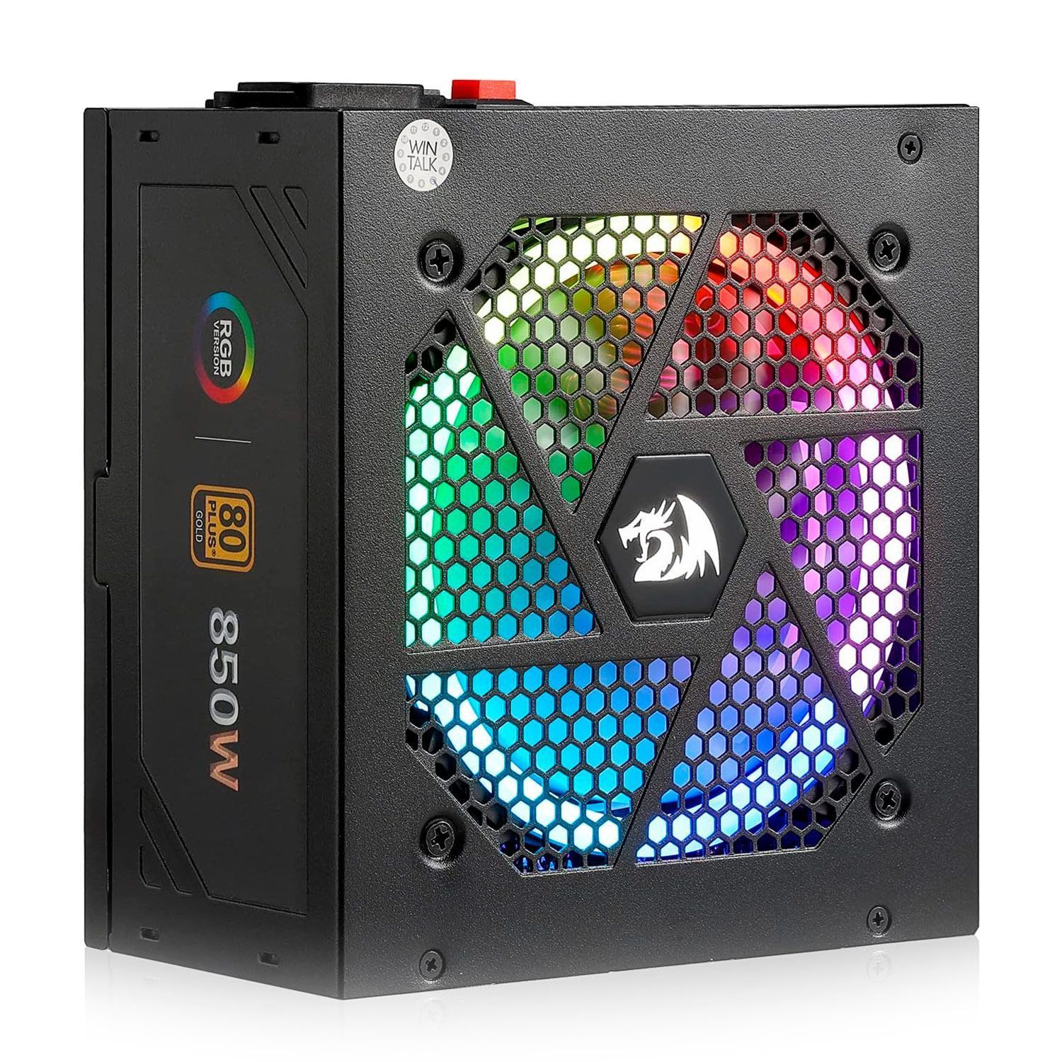 Redragon GC-PS007 ATX 850W 80 Plus Gold PFC Fuente de alimentación bivoltio modular completa activa - Negro
