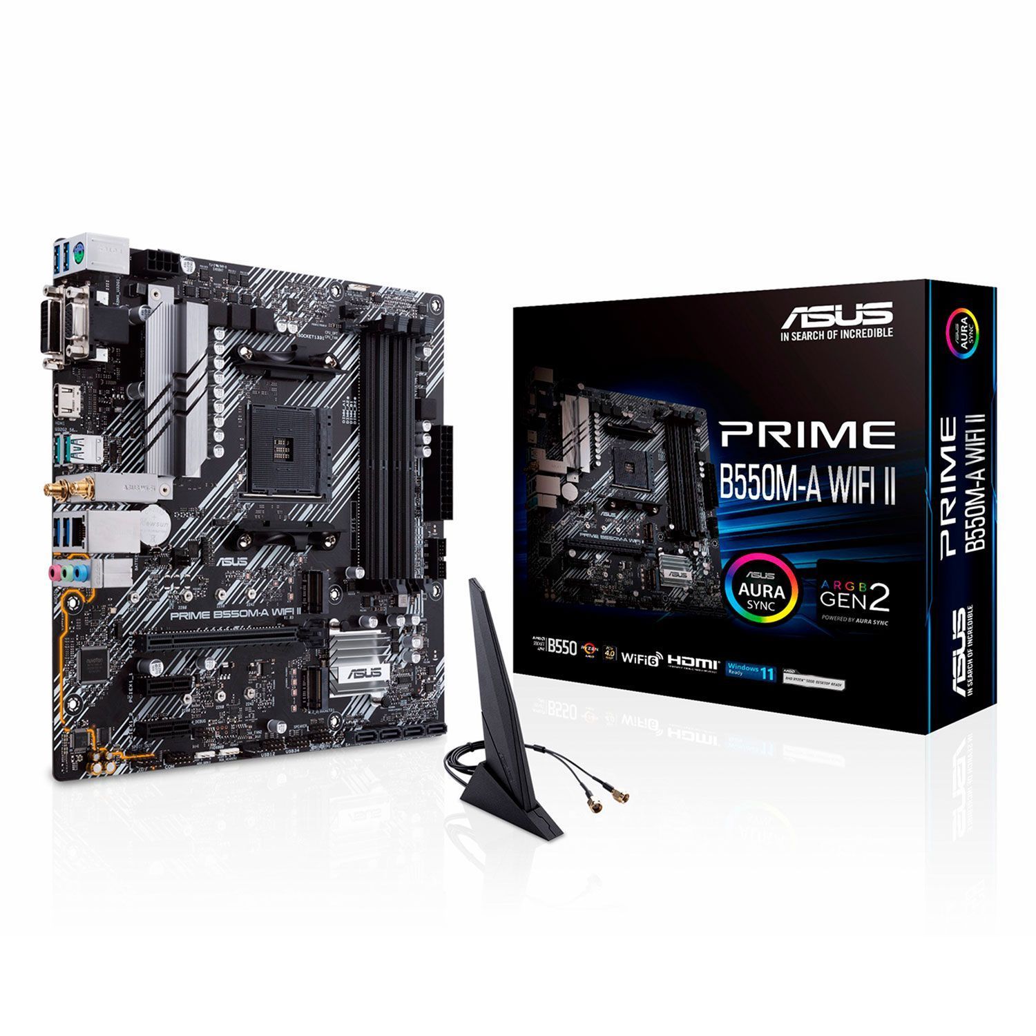 Asus Prime B550M-A WiFi II Placa base DDR4 Socket AM4 Chipset AMD B550 Micro ATX