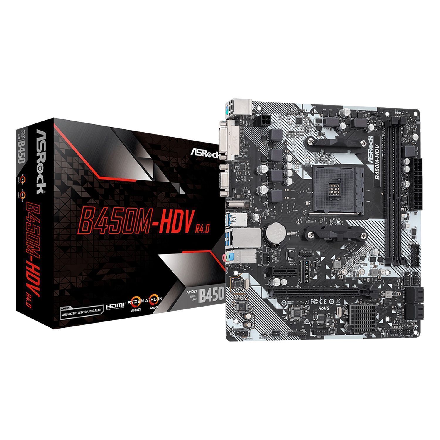 Asrock B450M-HDV R4.0 DDR4 Socket AM4 Chipset Placa base AMD Promontório B450 Micro ATX