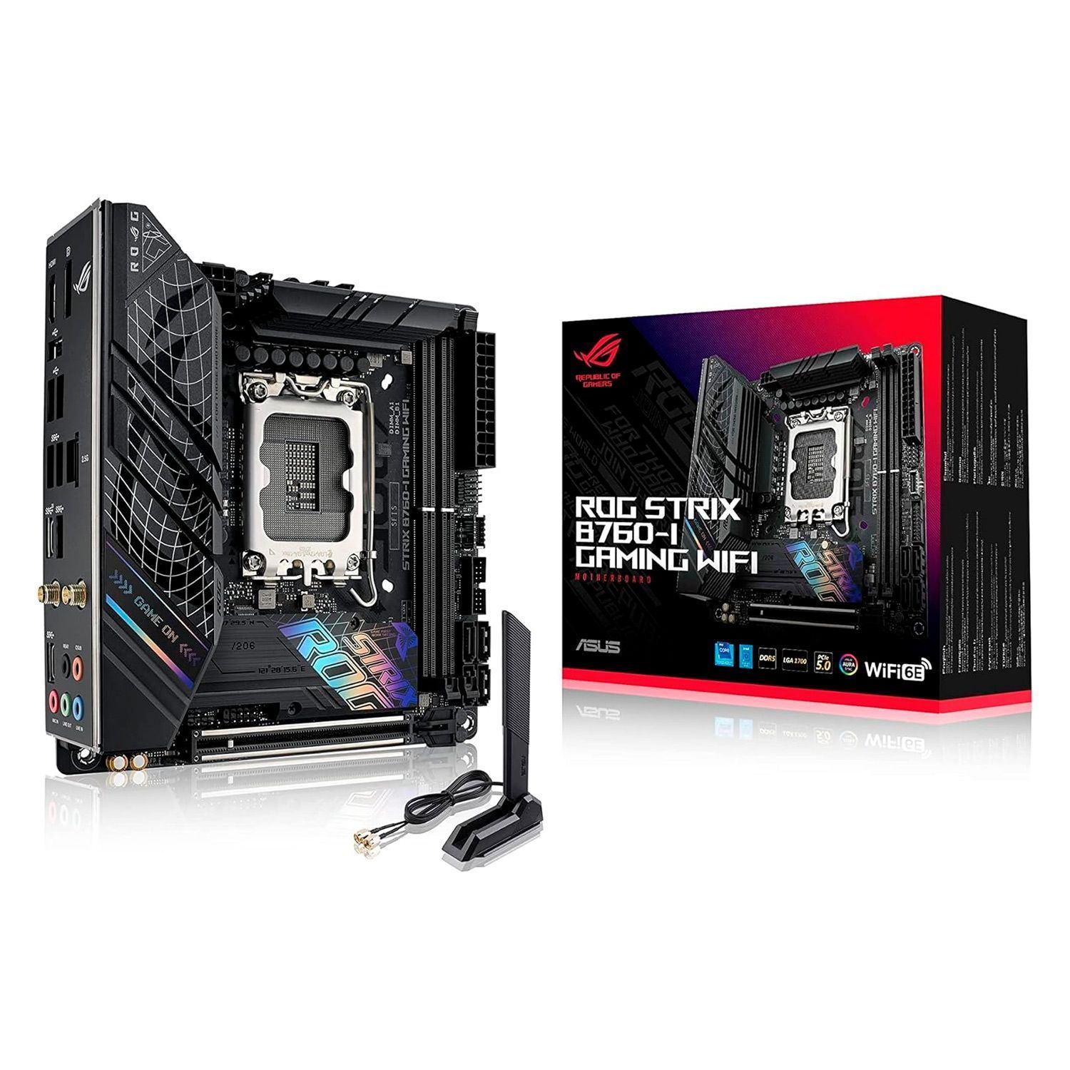Asus Rog Strix B760-I Zócalo WiFi para juegos Chipset Intel LGA 1700 Placa base Intel B760 DDR5 Mini ITX mayorista en Atacad...