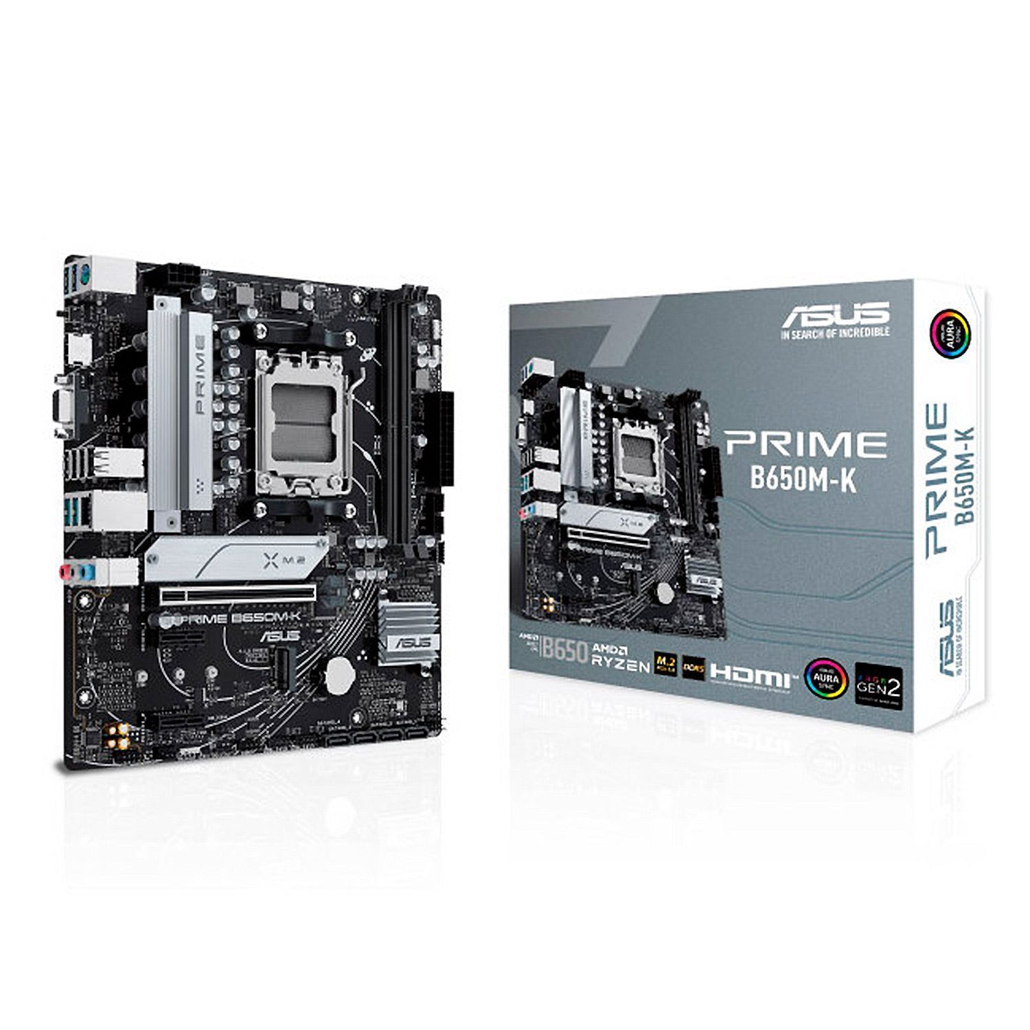 Asus Prime A620M-K Placa Base Zócalo AM5 Chipset AMD A620 DDR5 Micro ATX