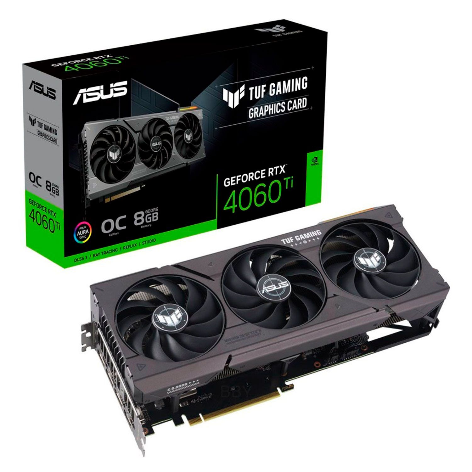 Tarjeta de video Asus TUF Gaming OC RGB NVIDIA GeForce RTX 4060 Ti 8GB GDDR6 - TUF-RTX4060TI-O8G-GAMING