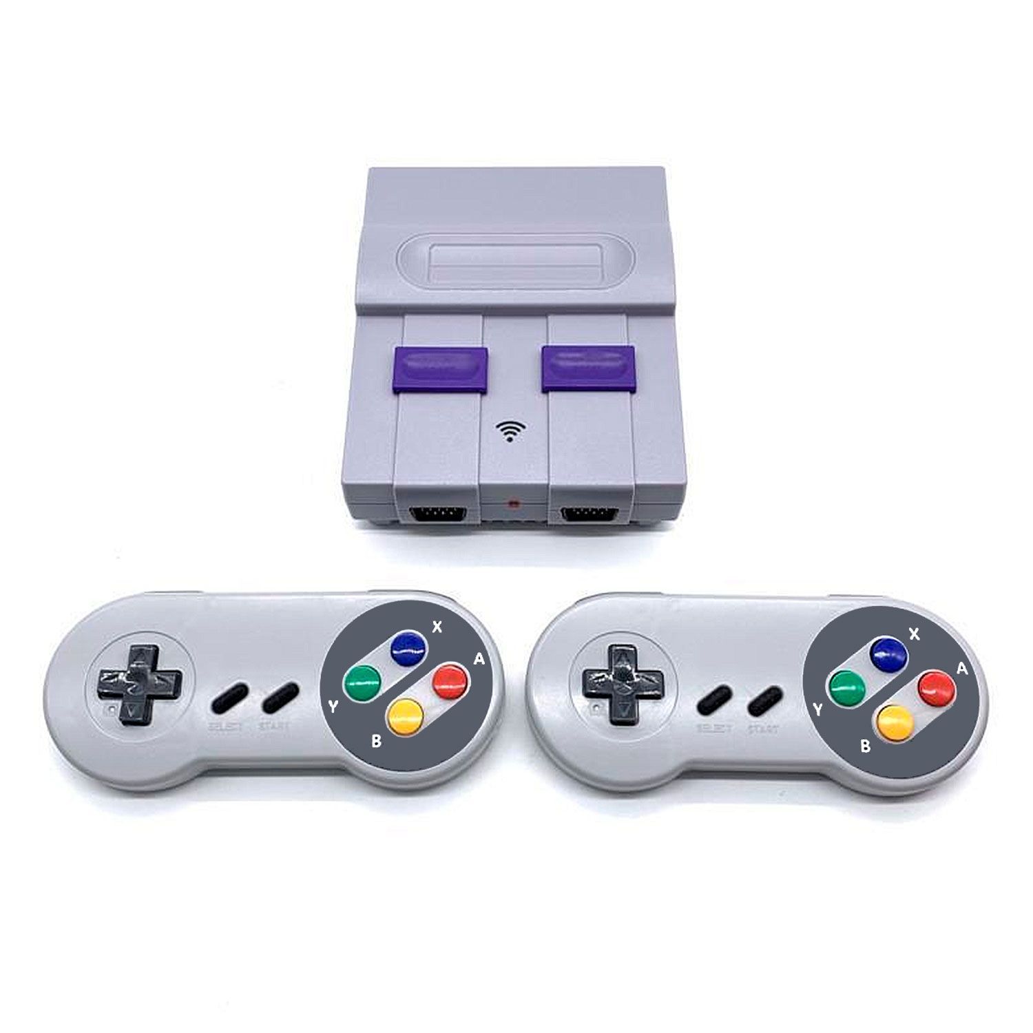 Consola Super Mini Classic SN-03 821 Juegos 2 Controles Inalámbricos - Gris