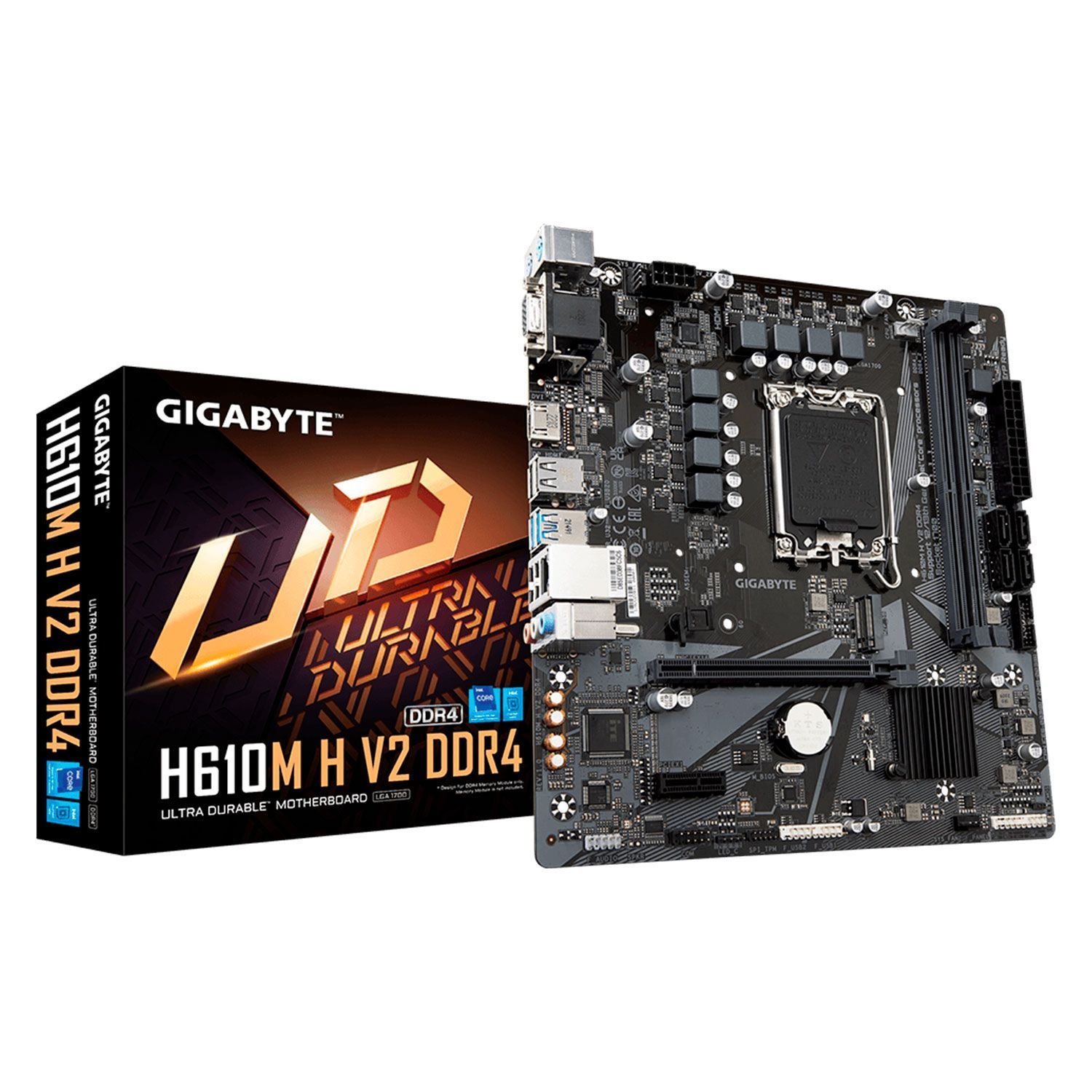 Gigabyte H610 H V2 DDR4 Zócalo LGA 1700 Chipset H610 Placa Base Micro ATX mayorista en Atacado.me