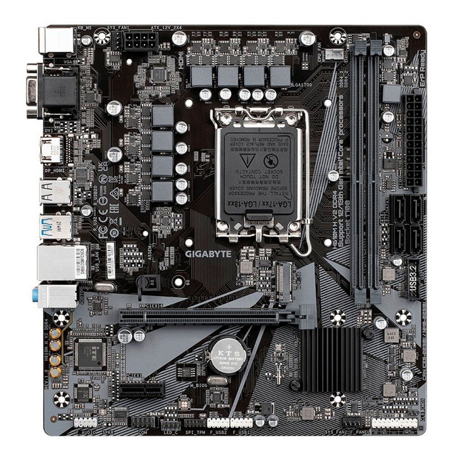 Gigabyte H610 H V2 DDR4 Zócalo LGA 1700 Chipset H610 Placa Base Micro ATX mayorista en Atacado.me