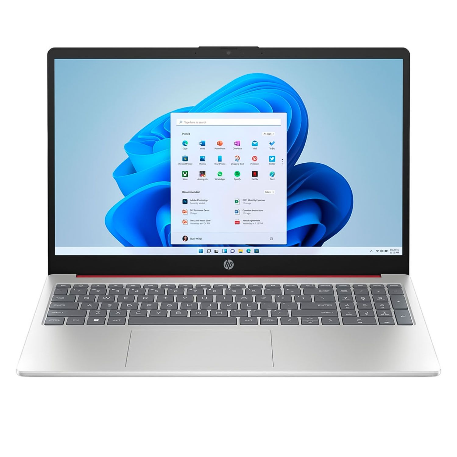 Notebook HP 15-FD0083WM 15.6" Intel Pentium N200 128GB UFS 4GB RAM - Plata Rojo