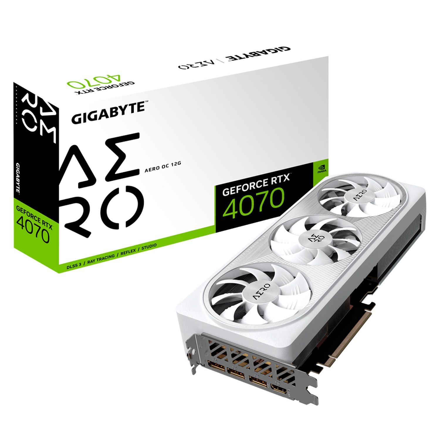 Tarjeta de video Gigabyte Aero OC V2 NVIDIA GeForce RTX 4070 12 GB GDDR6X - GV-N4070AERO-OCV2-12GD