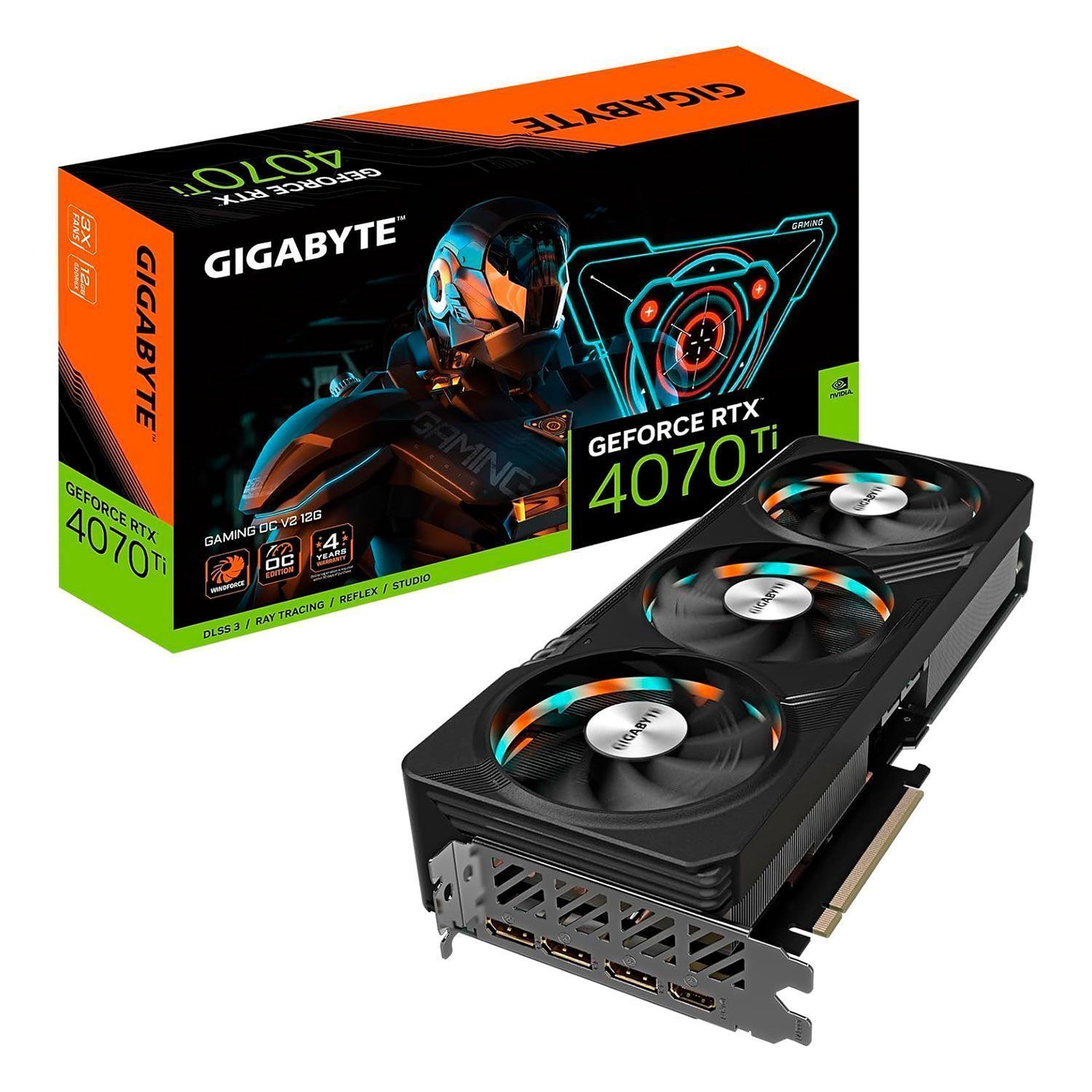 Tarjeta de video Gigabyte Gaming OC NVIDIA GeForce RTX 4070 12 GB GDDR6X - GV-N4070GAMING OCV2-12GD