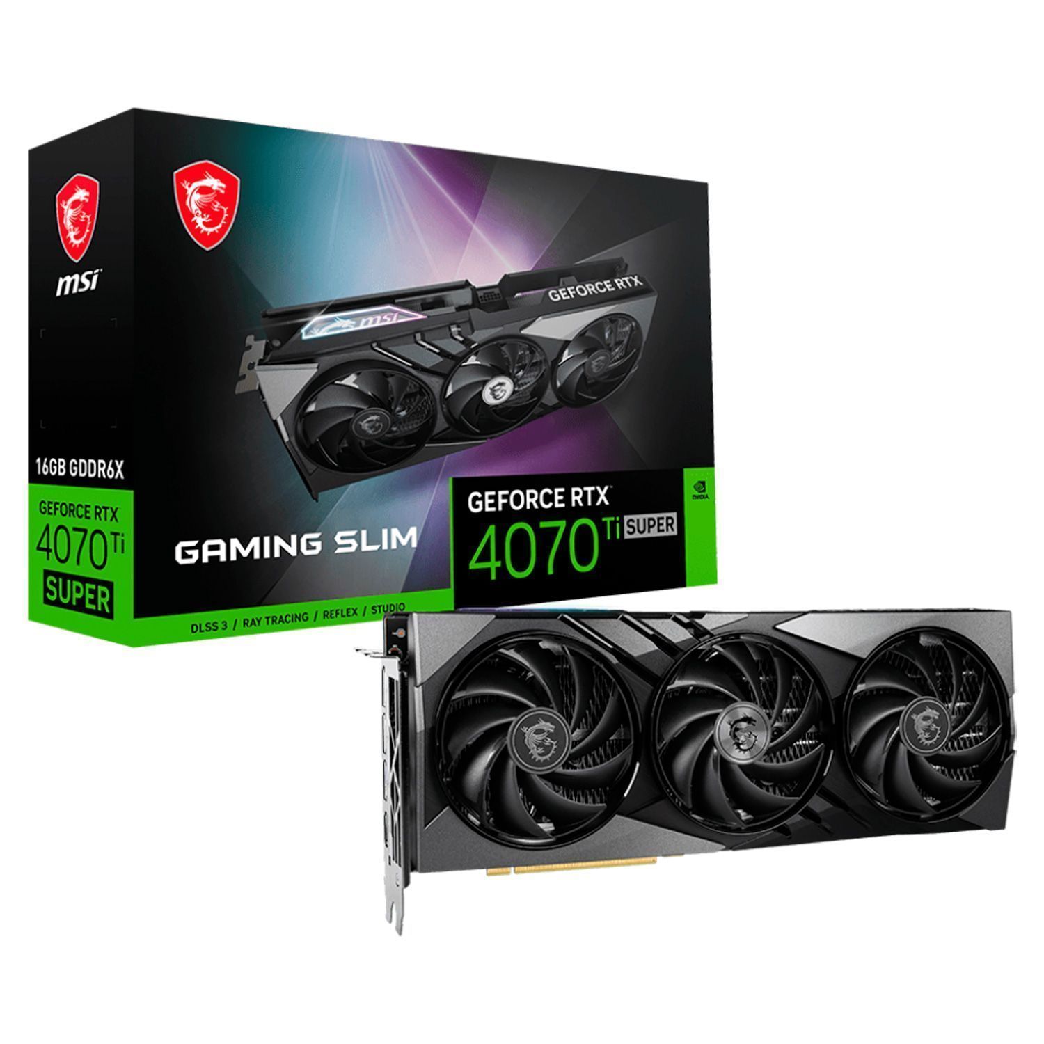 Tarjeta de video MSI Gaming X Slim NVIDIA GeForce RTX 4070Ti 16 GB GDDR6X - 912-V513-625