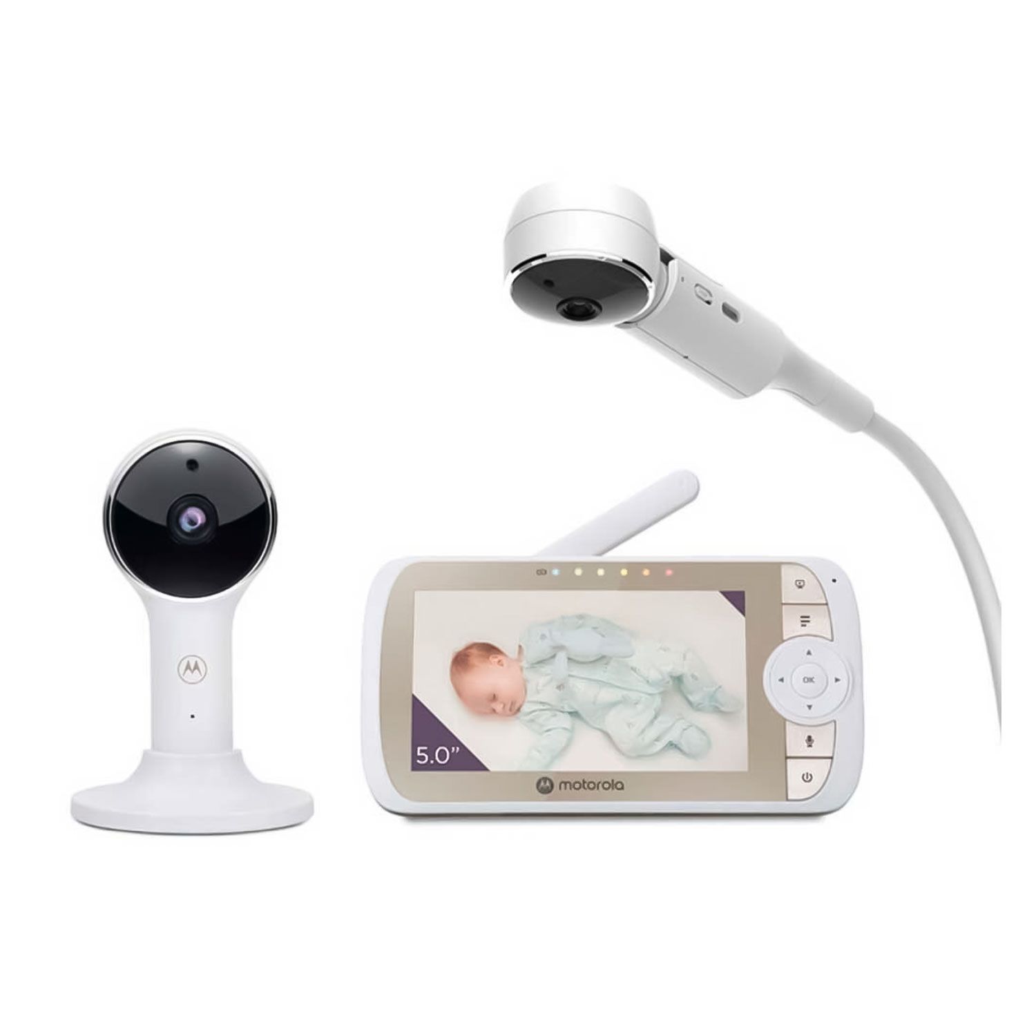 Vigilabebés Motorola VM65X conectado Wi-Fi de 5,0" - Blanco