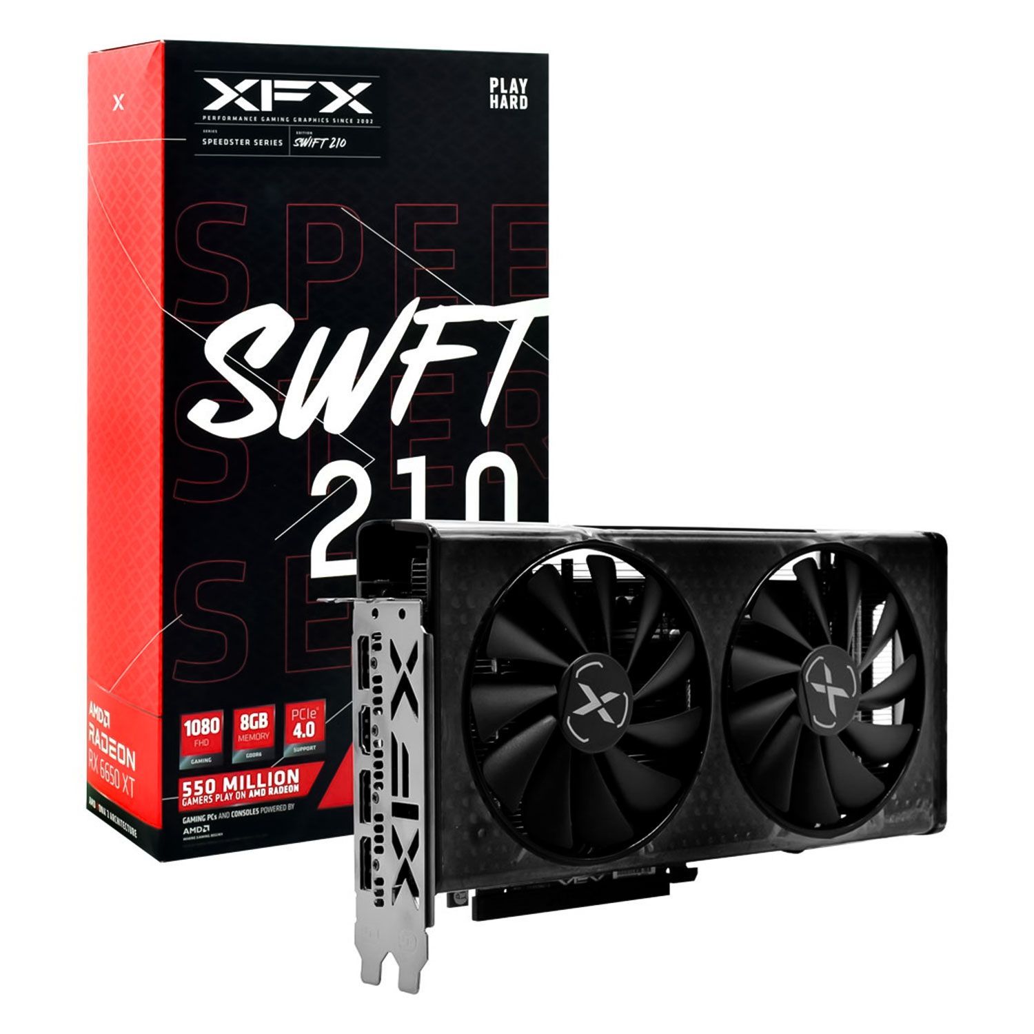 Tarjeta de video XFX Speedster SWFT 210 AMD Radeon RX 6650 XT 8GB GDDR6 - RX665X8DFDY