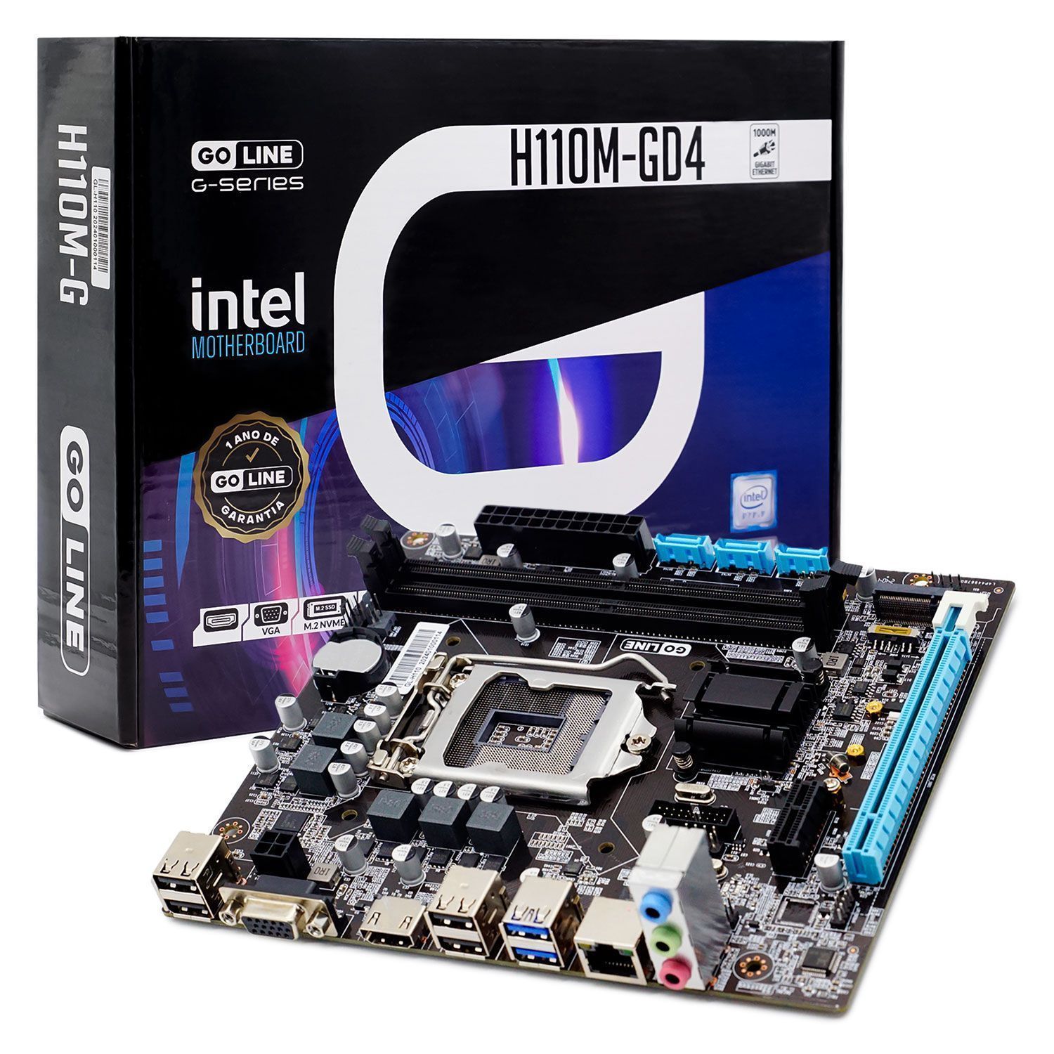 Goline H110M-G Socket LGA 1151 Chipset Placa base Intel H110 DDR4 Micro ATX - (1 año de garantía)