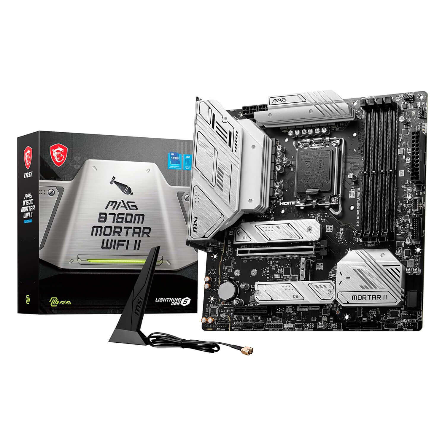MSI Mag B760M Mortar Wi-Fi II Placa base DDR5 Socket LGA 1700 Chipset Intel B760M Micro ATX