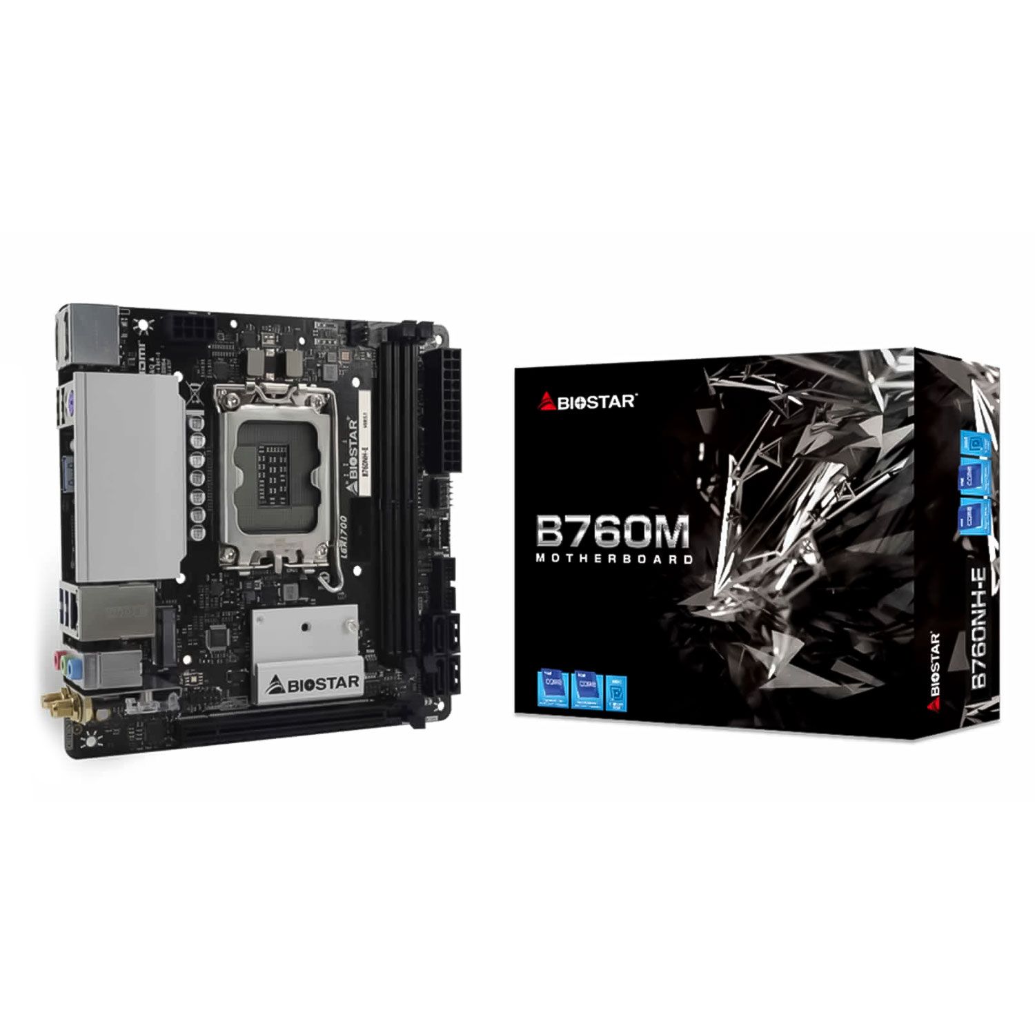 Biostar B760NH-E Placa base Zócalo LGA 1700 Chipset Intel B760 DDR5 Mini ITX mayorista en Atacado.me