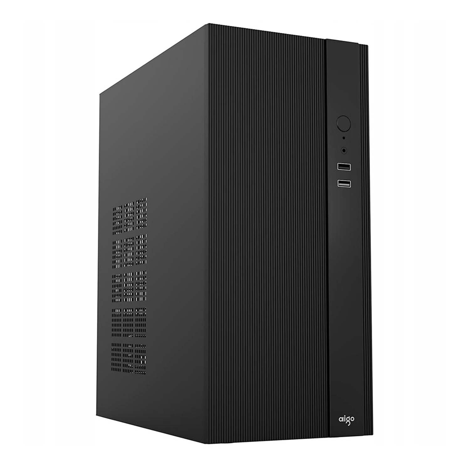 Gabinete Aigo Q15-BK con fuente de alimentación de 400W - Negro