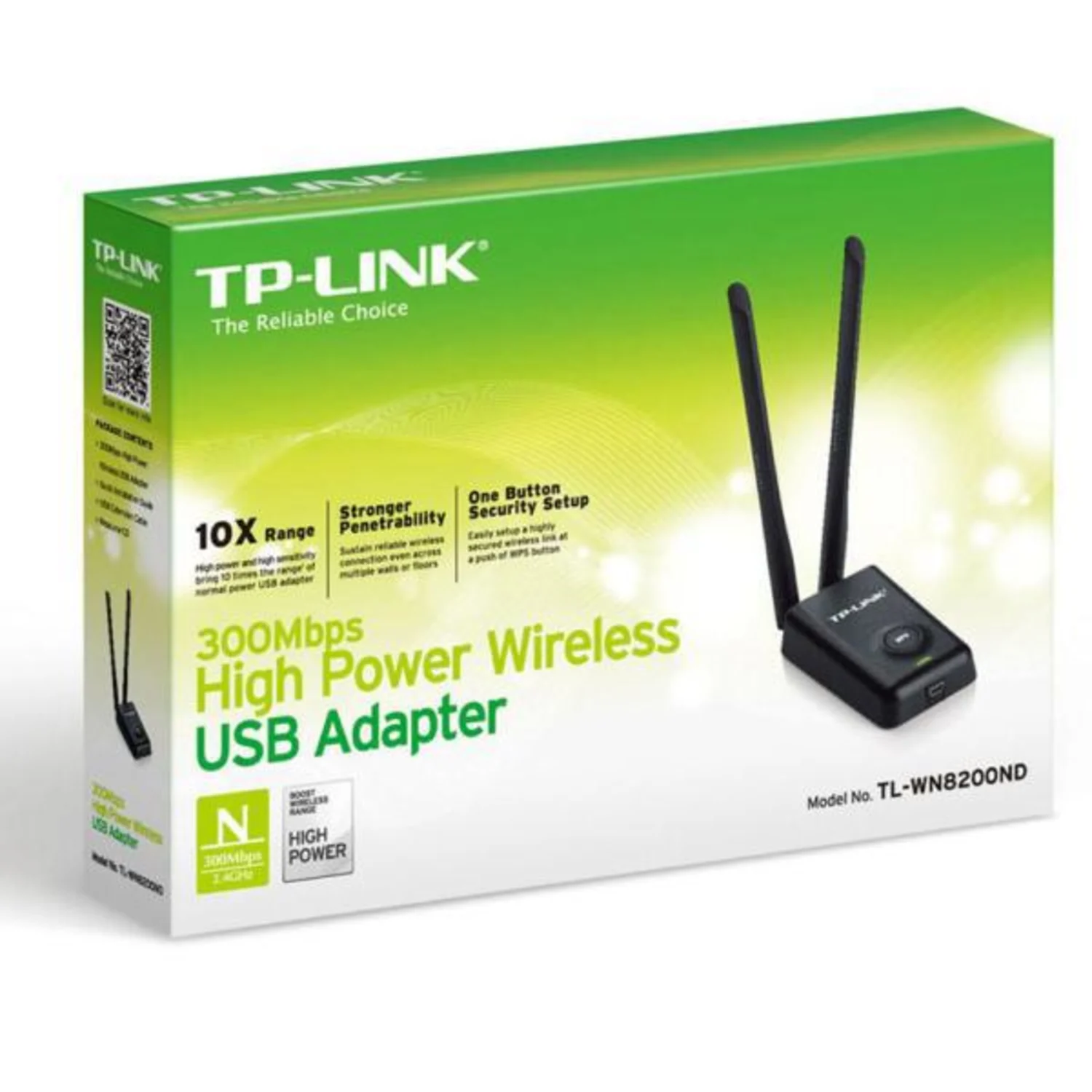 Adaptador USB Tp-Link TL-WN8200ND 2.4 Hz 300Mbps - Negro mayorista en Atacado.me