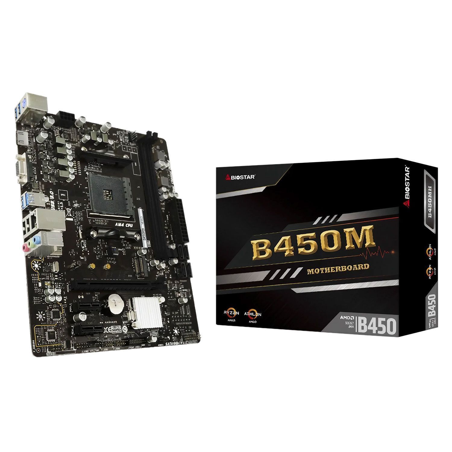 Biostar B450MH OC Placa base 2XDDR4 Socket AM4 Chipset AMD B450 Micro ATX