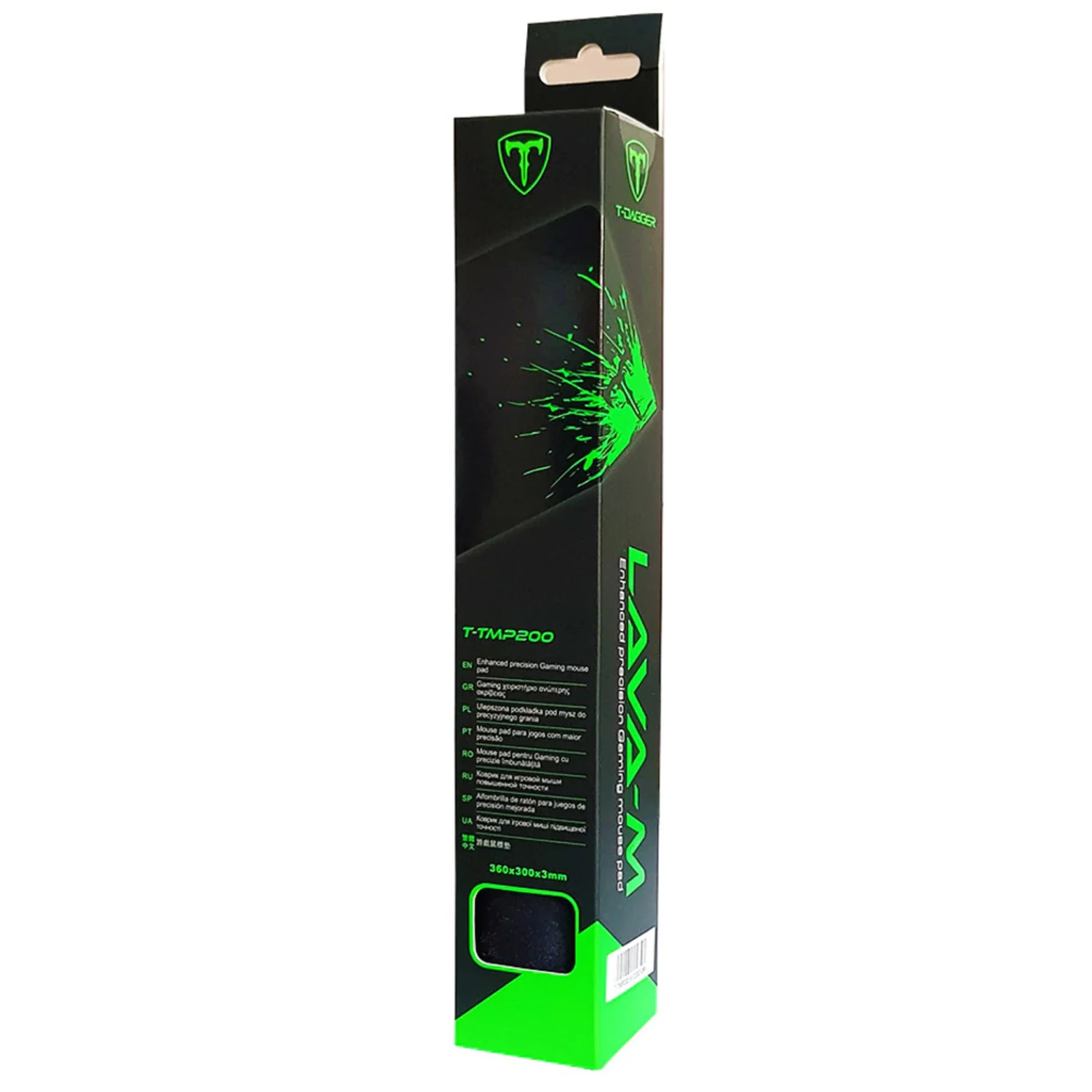 Alfombrilla Gamer T-Dagger TMP-200 Lava M 360 x 300mm - Negro mayorista en Atacado.me