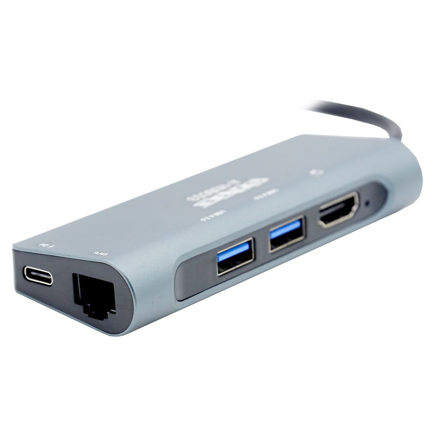 A-HUBC53 Adaptador de concentrador satelital USB-C 7 en 1 - Gris mayorista en Atacado.me