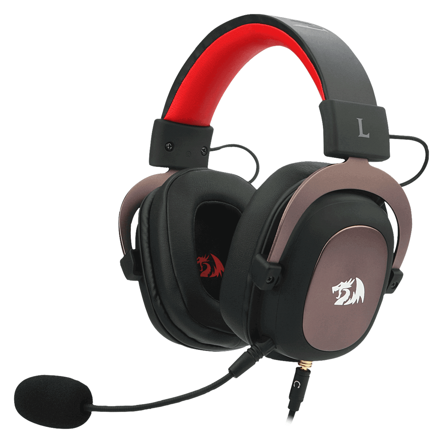 Auriculares para jugadores Redragon Zeus 2 USB P2 de 3,5 mm - Negro mayorista en Atacado.me