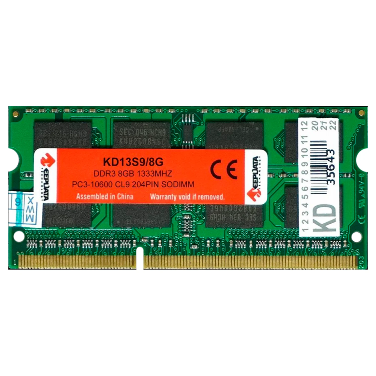 Memoria RAM Keepdata 8GB (1x8GB) DDR3 1333MHz para Notebook - KD13S9/8G