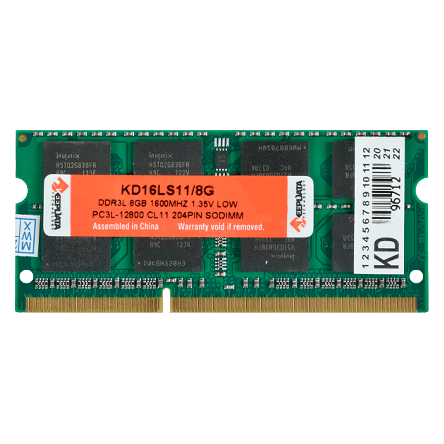 Memoria RAM Keepdata 8GB DDR3L 1600MT/s para Notebook - KD16LS11/8G