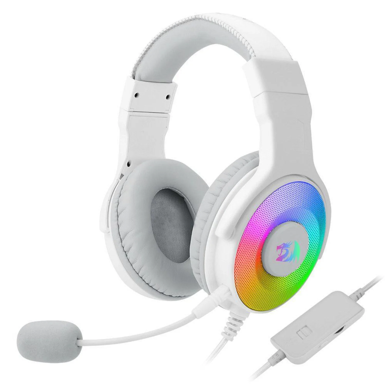 Auriculares Gamer Redragon Pandora 2 RGB USB - Blanco