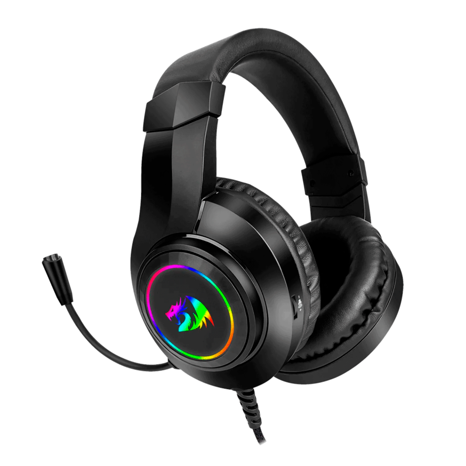 Redragon Hylas H260-RGB P2 Adaptador de auriculares USB para jugadores de 3,5 mm - Negro