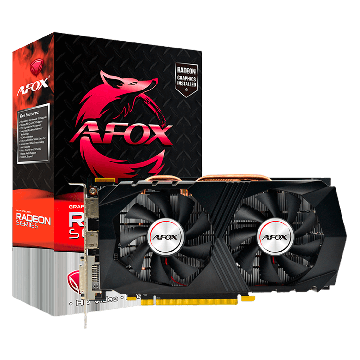 Tarjeta de video Afox R9-370 4GB DDR5 AFR9370-4096D5H4