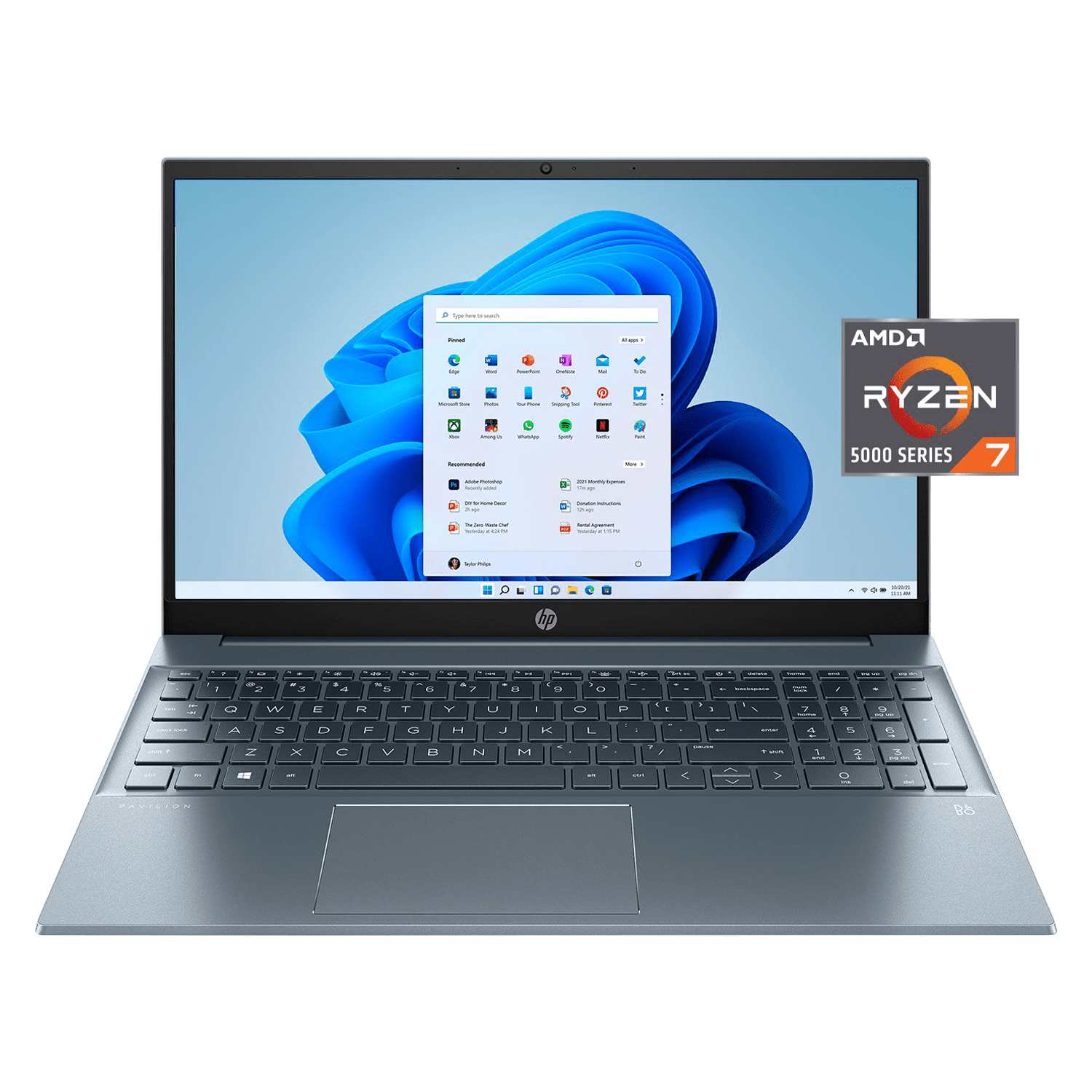 Notebook HP Pavilion 15-EH1070WM 15.6" AMD Ryzen 7 5700U 512GB 8GB RAM - Azul
