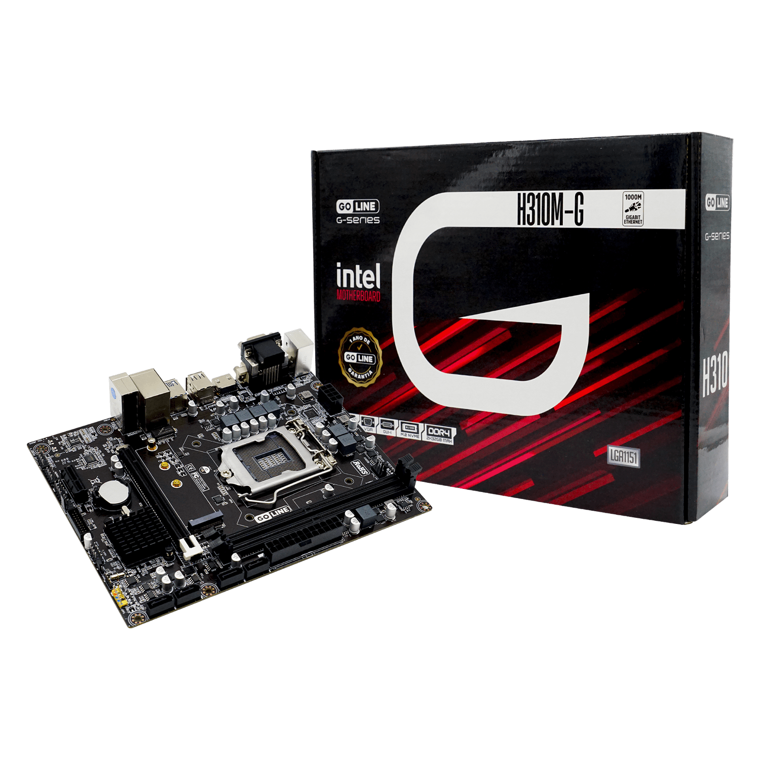 Placa base Goline H310M-G Socket 1151 / Chipset H310 / DDR4 / Gigabit (1 año de garantía)