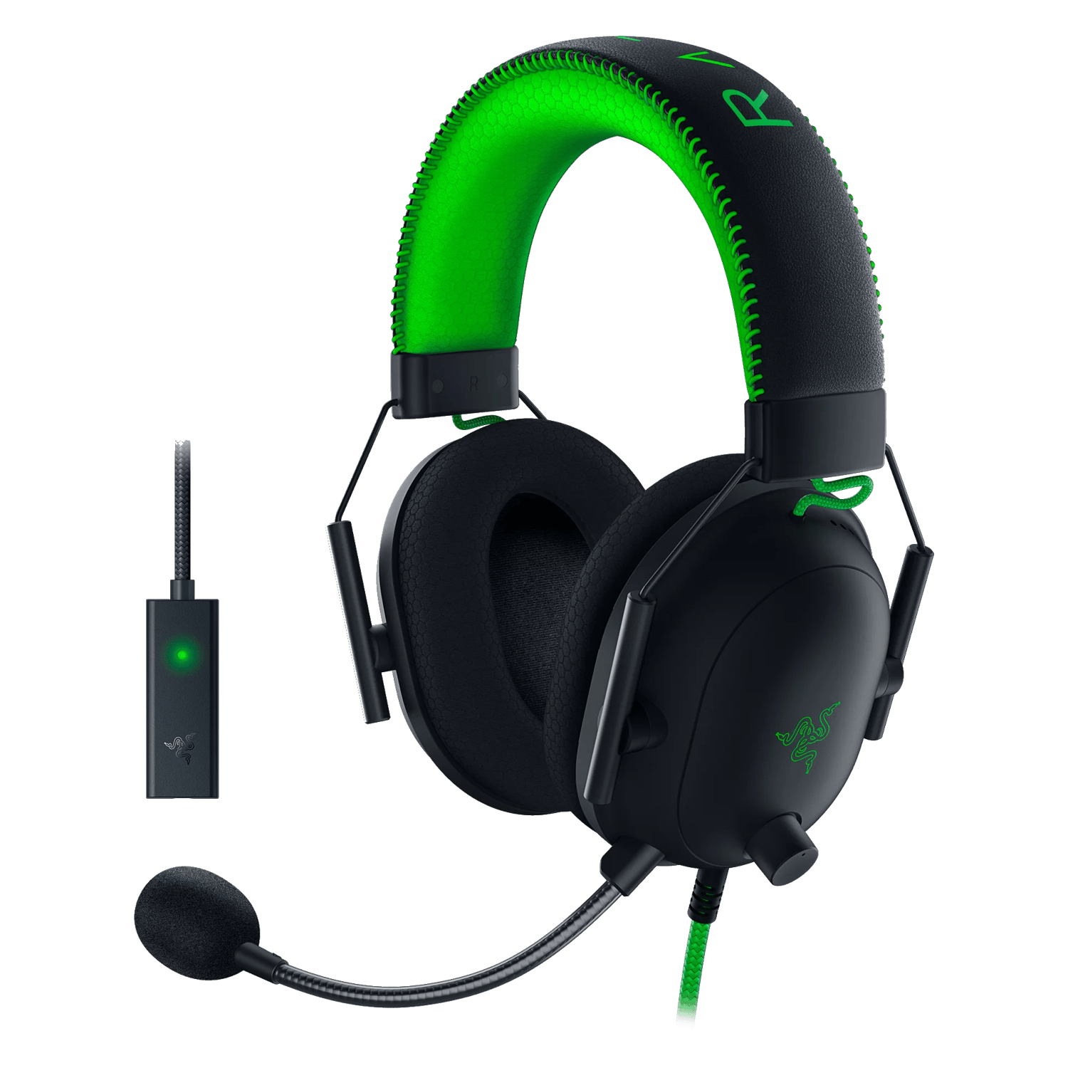 Auriculares para juegos Razer Blackshark V2 RZ04-03230200-R3M1 + tarjeta de sonido USB - Negro mayorista en Atacado.me