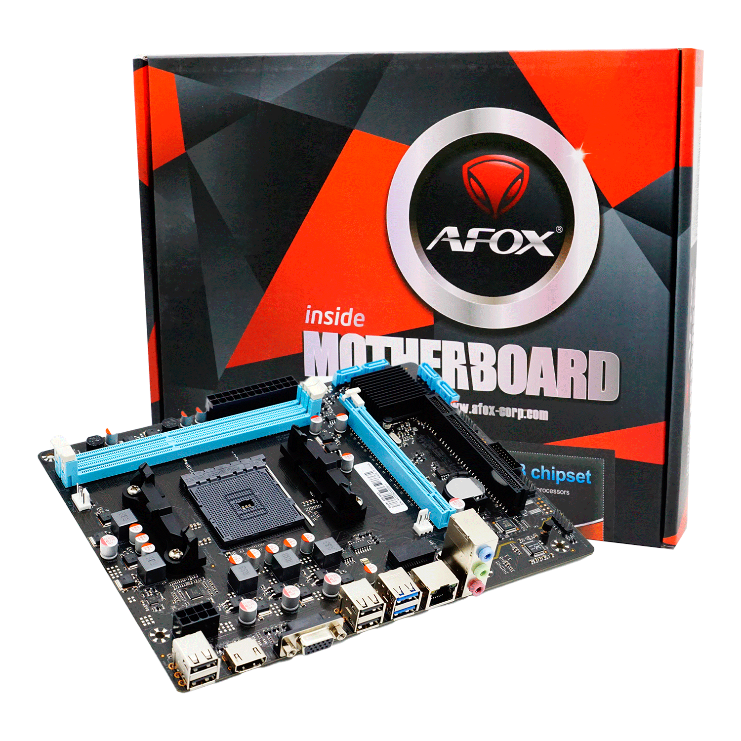 Placa base Afox A68-MA5 / FM2/FM2+ / 2XDDR3 / Chipset AMD A68 / VGA / HDMI Gigabit mayorista en Atacado.me