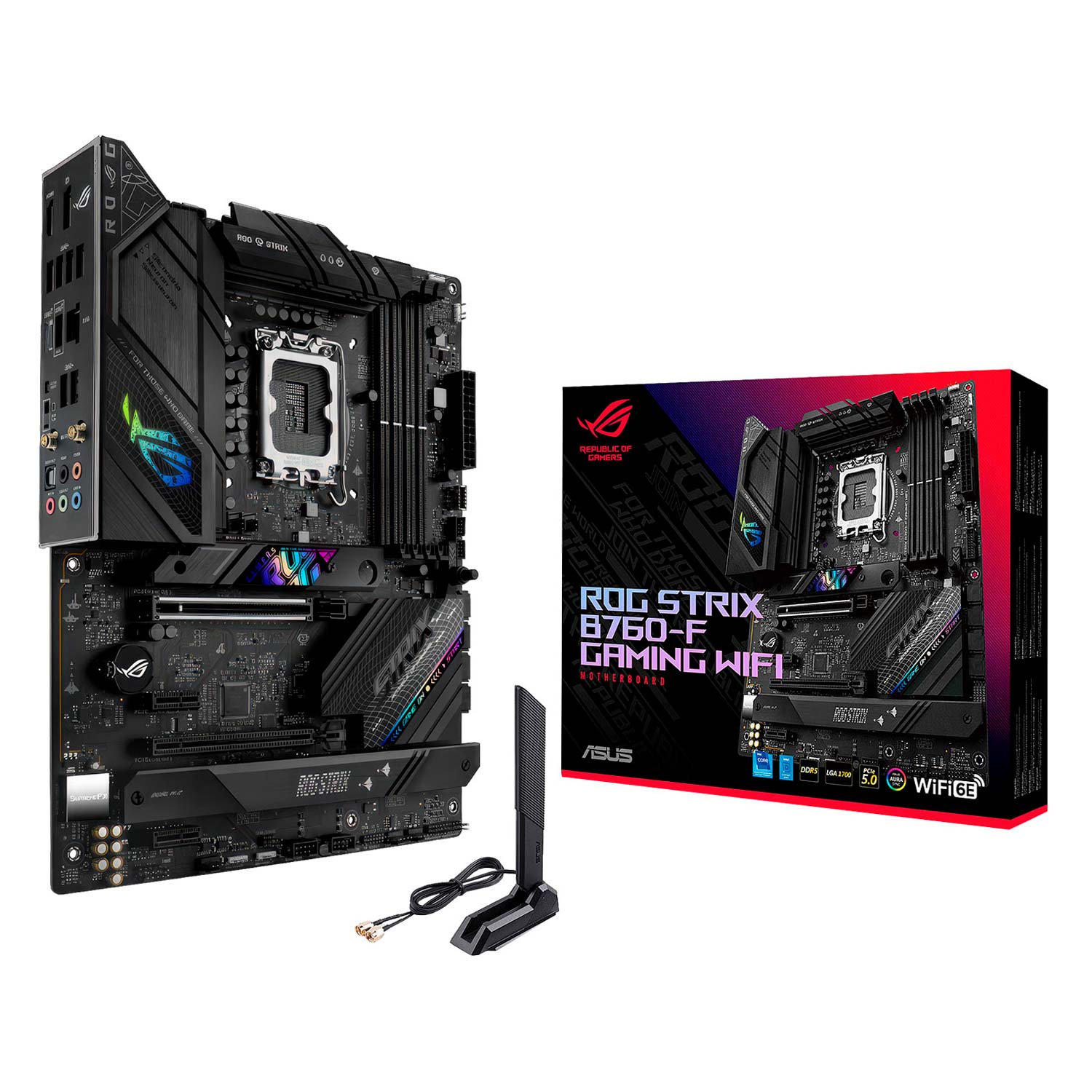 Asus Rog Strix B760-F Placa base para juegos Zócalo Wi-Fi LGA 1700 Chipset Intel B760 DDR5 ATX mayorista en Atacado.me