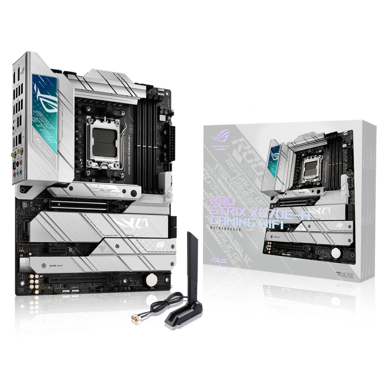 Asus Rog Strix X670E-A Juego de chips Wi-Fi AM5 Placa base AMD X670 DDR5 ATX