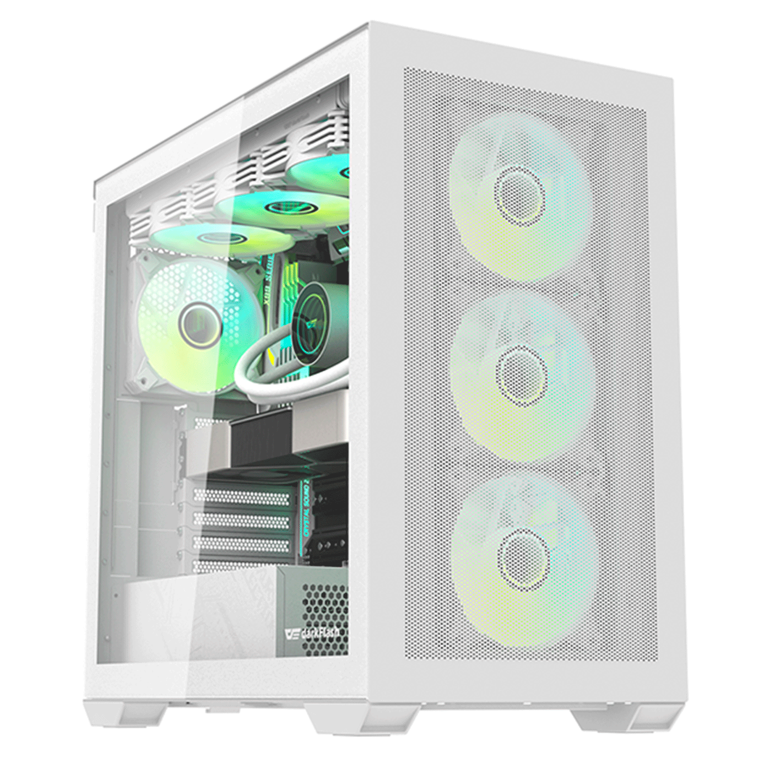 Gabinete Gamer Aigo Darkflash DLX 4000 Mesh Full Tower - Blanco