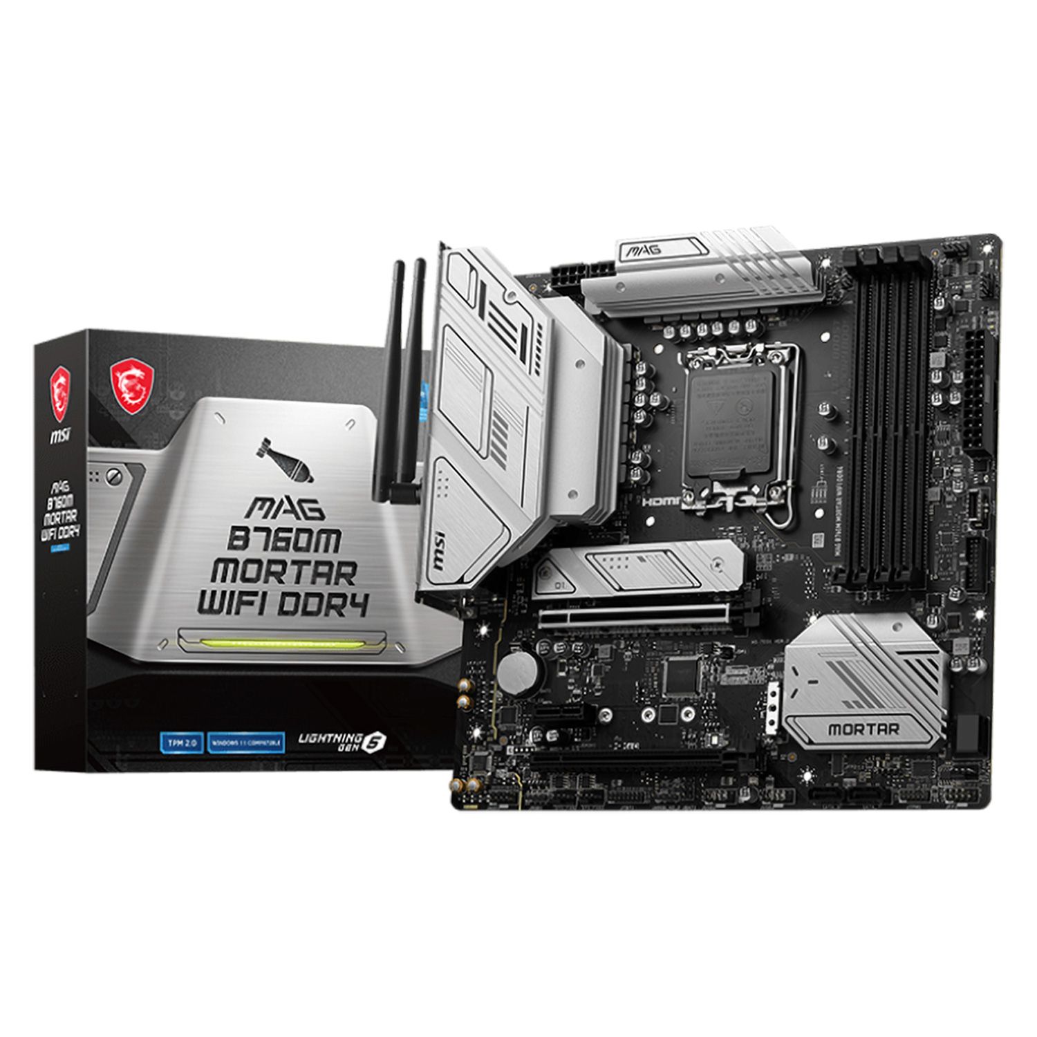 MSI MAG B760M Mortar WiFi Placa base DDR4 Socket LGA 1700 Chipset Intel B760 Micro ATX