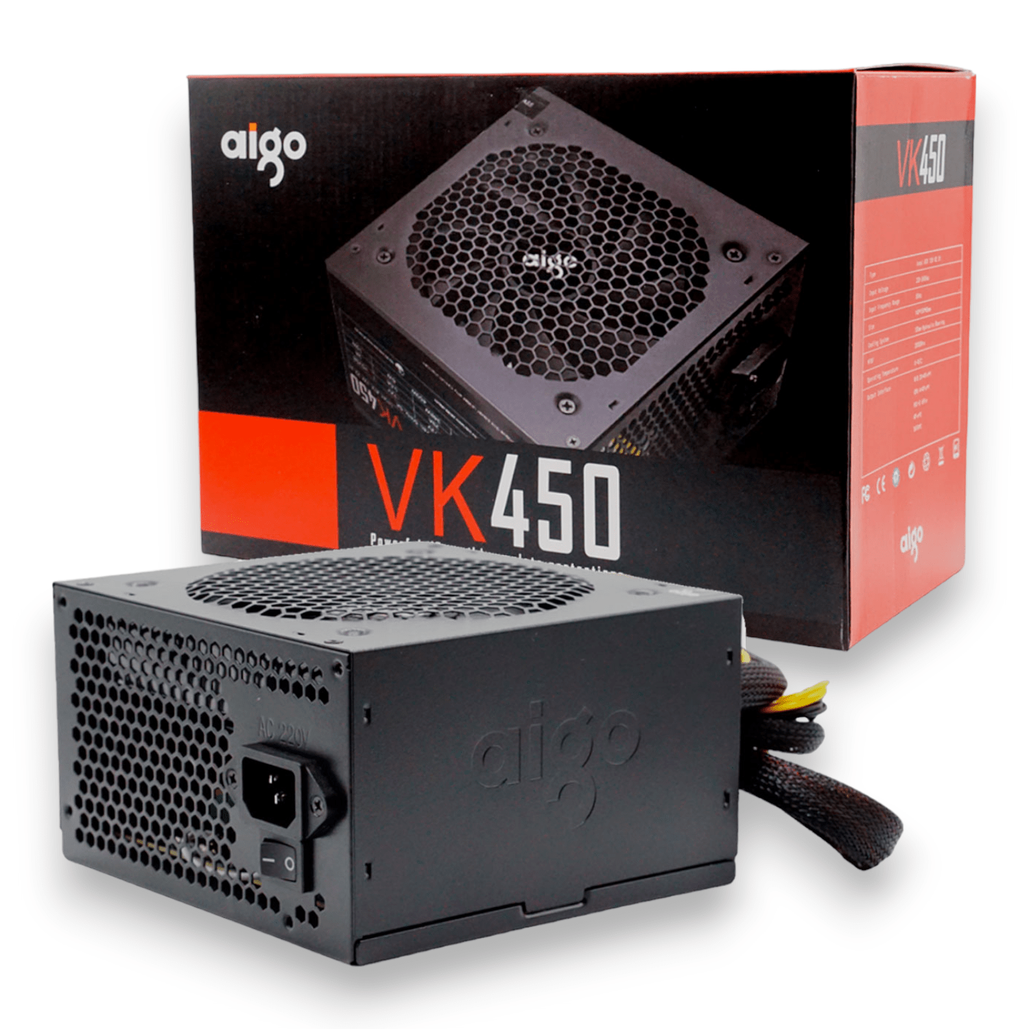 Fuente de alimentación ATX Real Aigo 450W VK450 220V