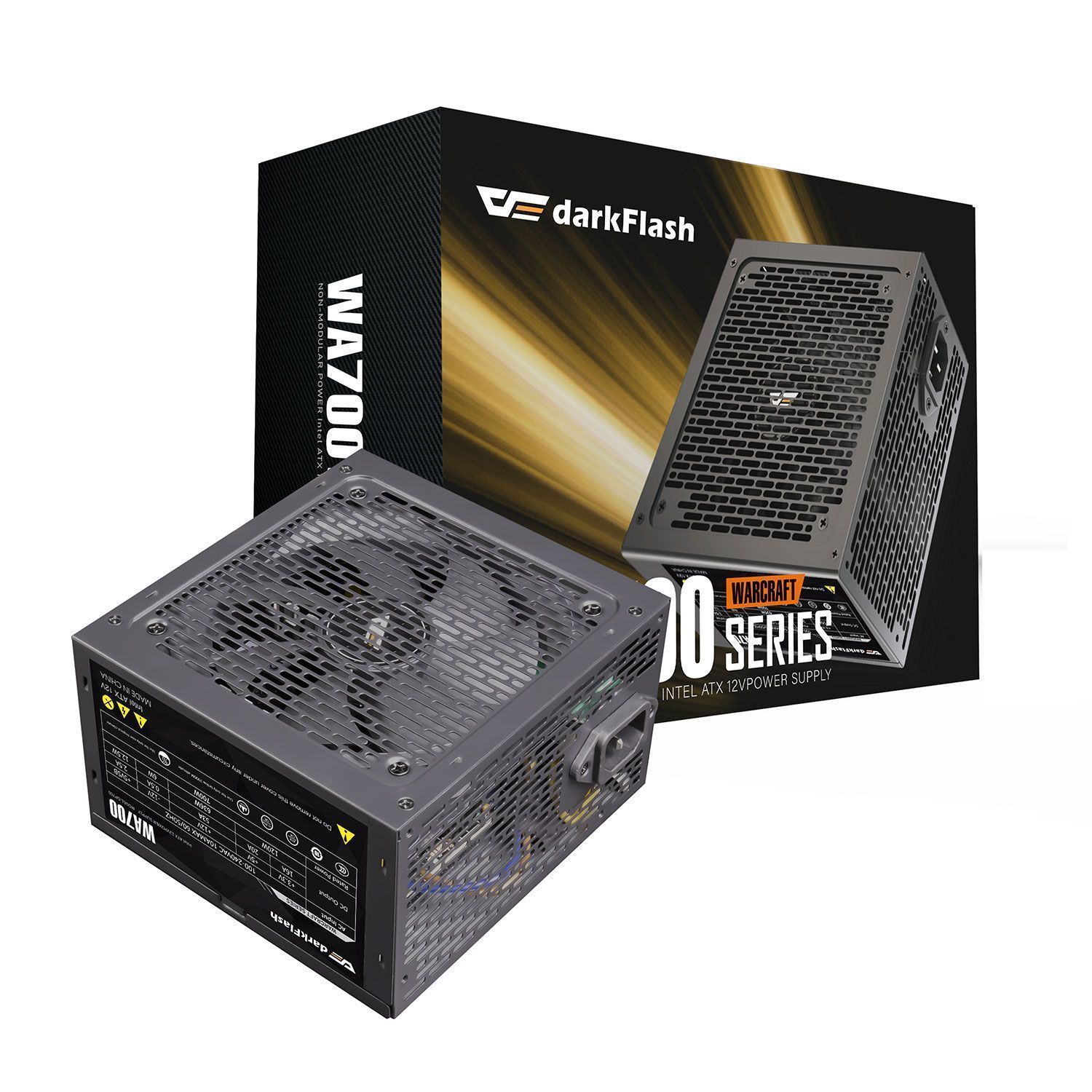 Fuente de alimentación Darkflash Warcraft Series WA700 ATX 700W PFC activo 110-220V