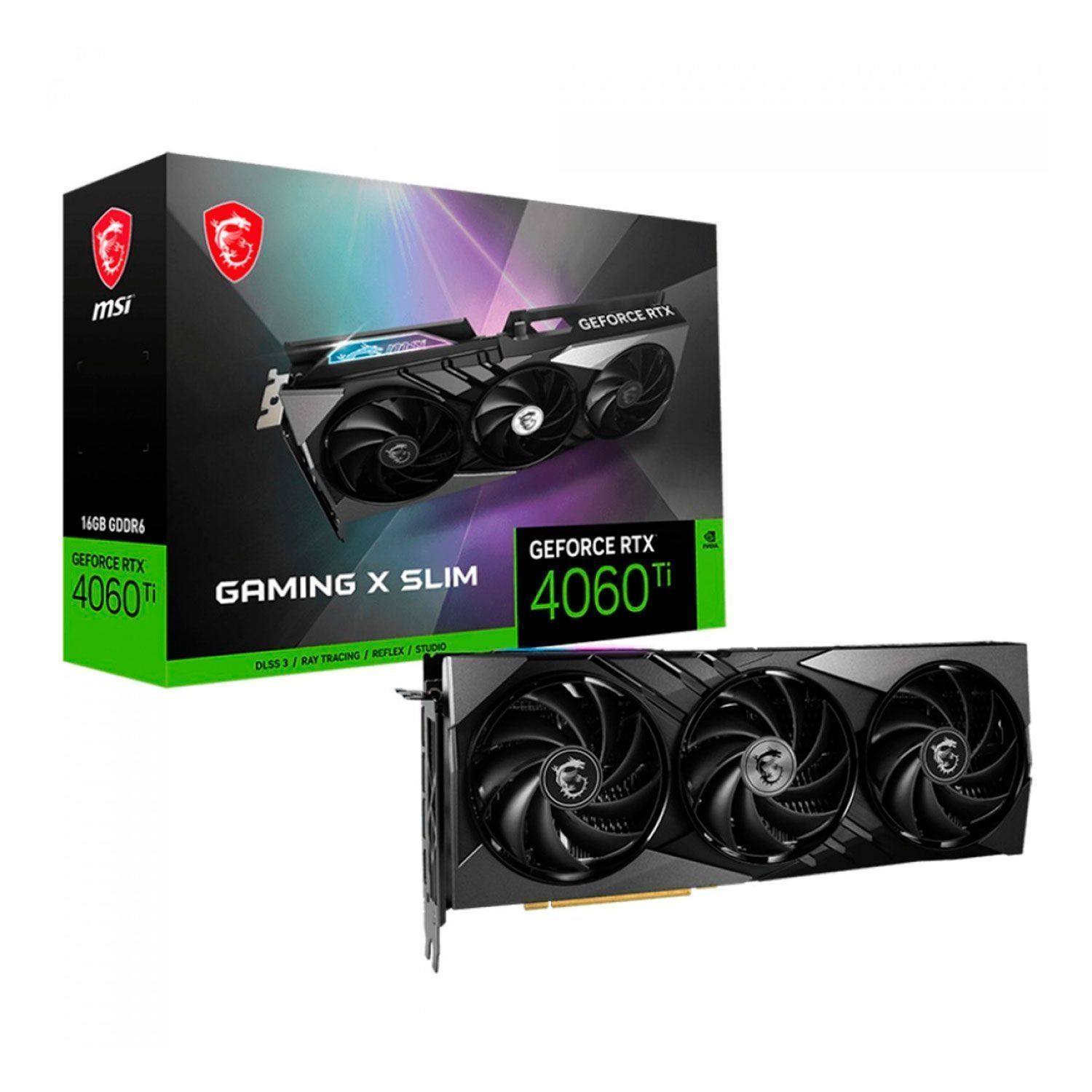 Tarjeta de video MSI Gaming X Slim NVIDIA GeForce RTX 4060Ti 16GB GDD6 - 912-V517-002