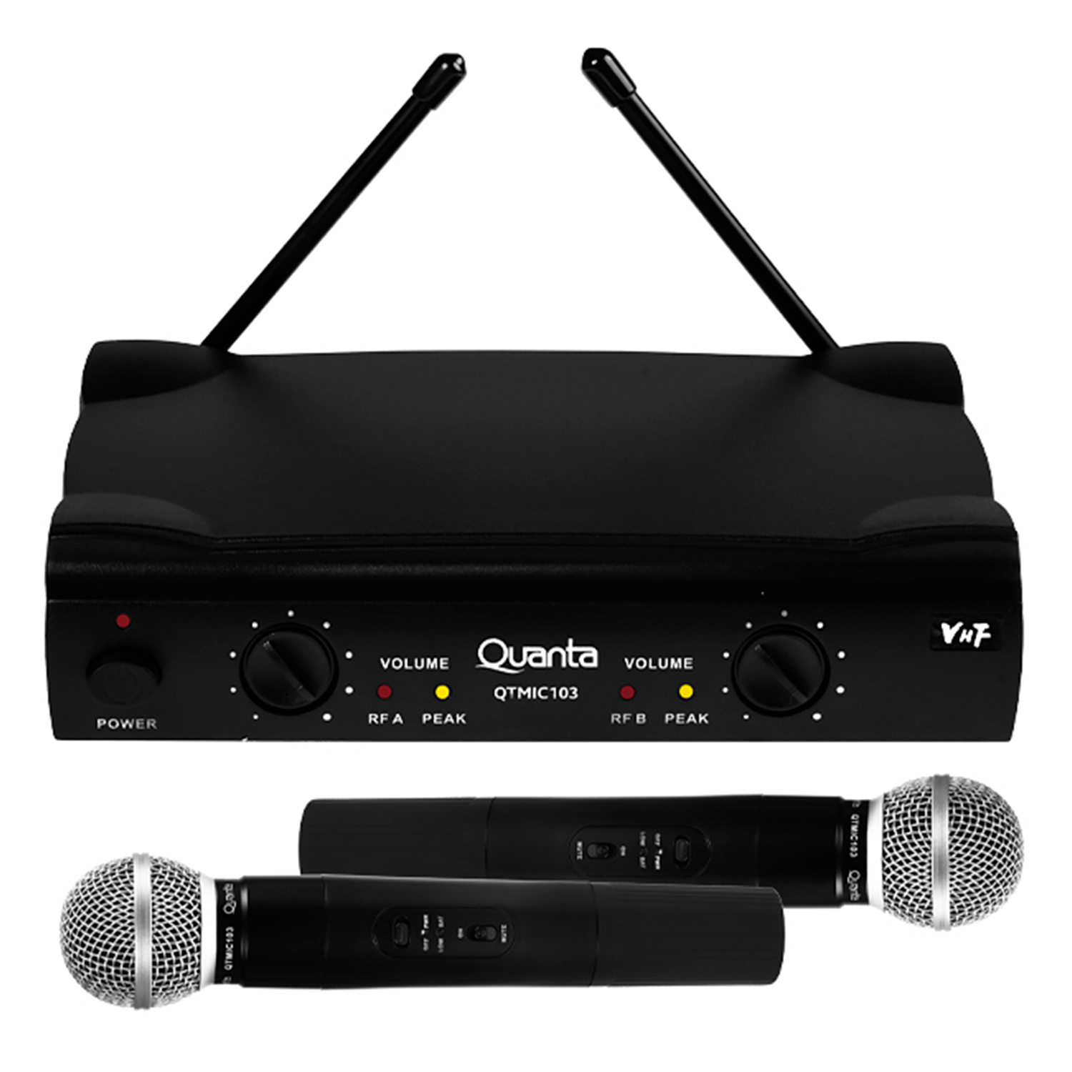 Quanta QTMIC103 Micrófono inalámbrico bivolt - Negro
