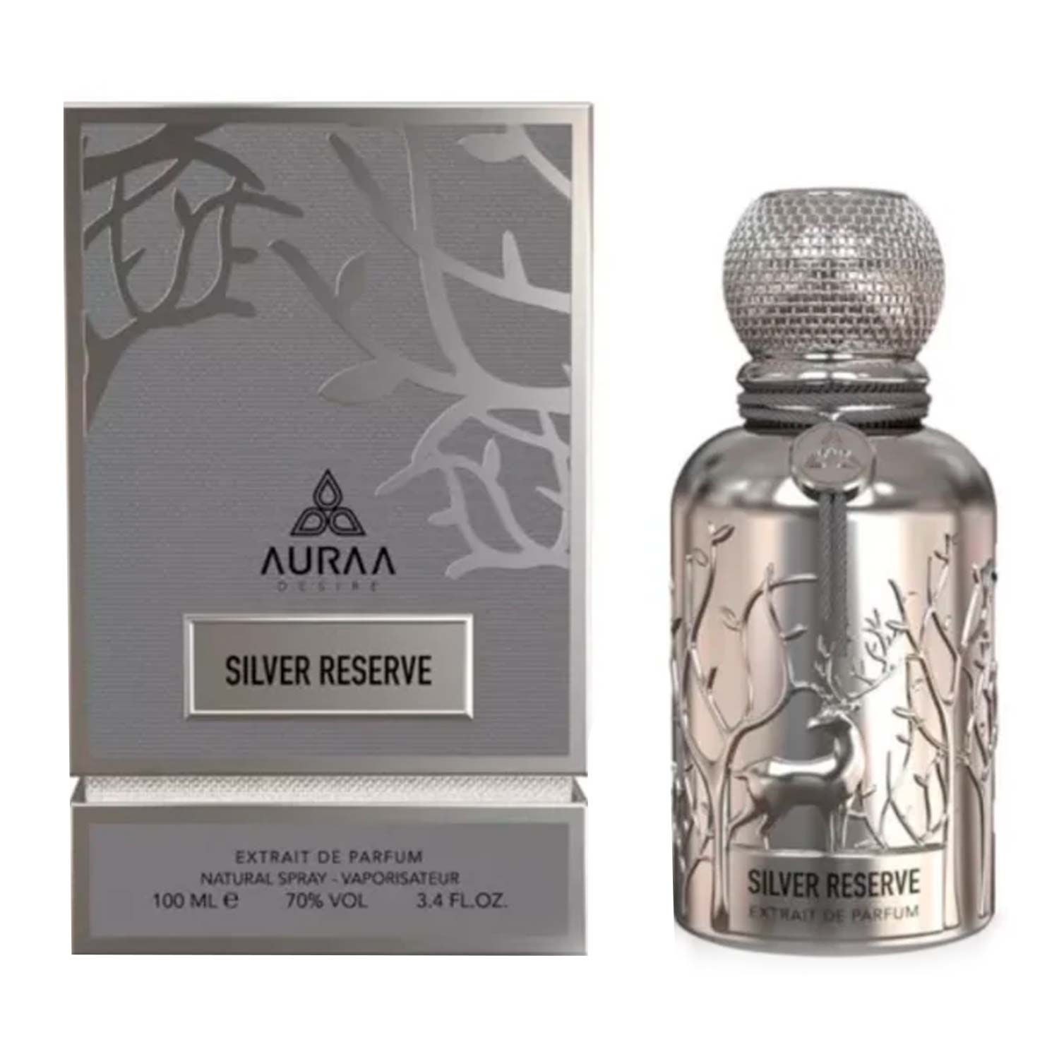 Perfume Auraa Desire Silver Reserve Eau de Parfum Unissex 100ml