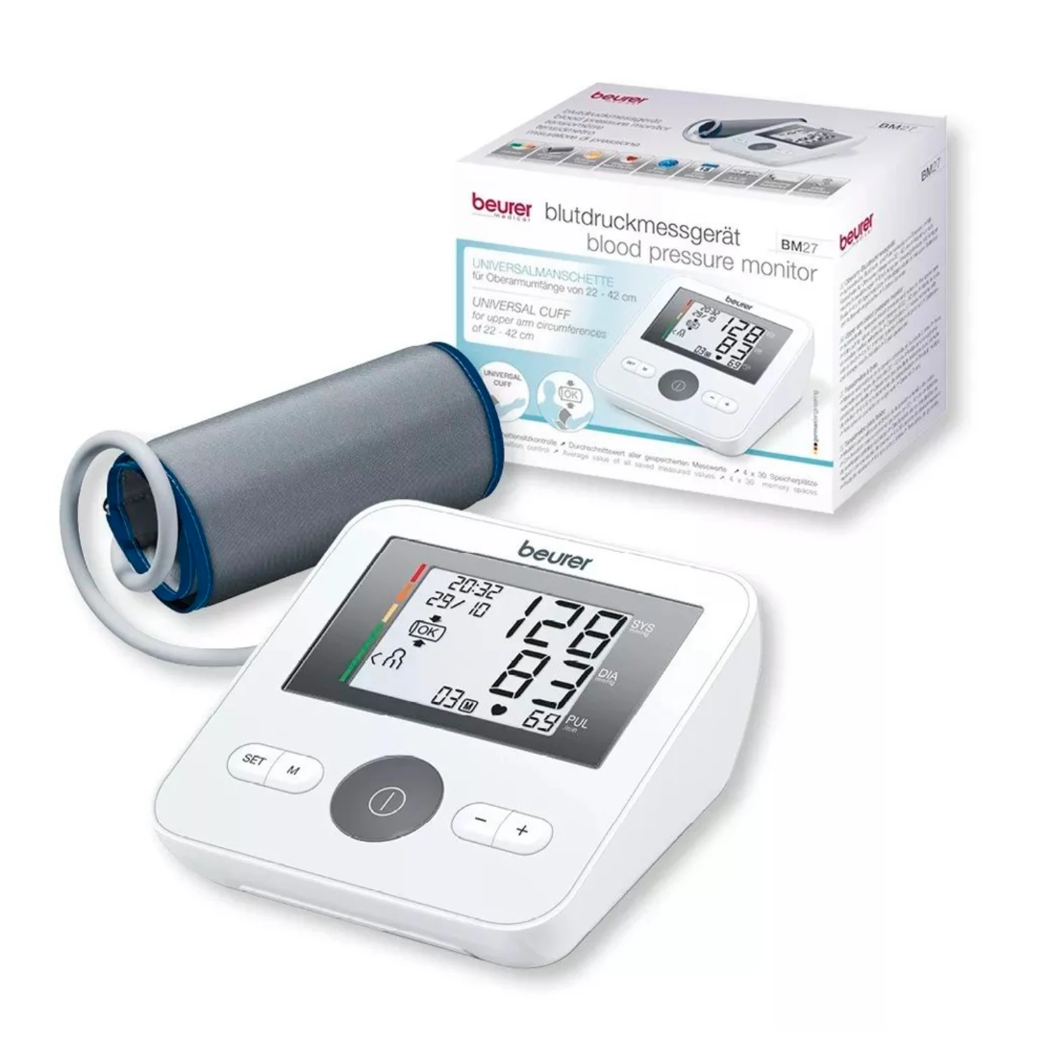 Manómetro de brazo Beurer - Blanco (BM27)