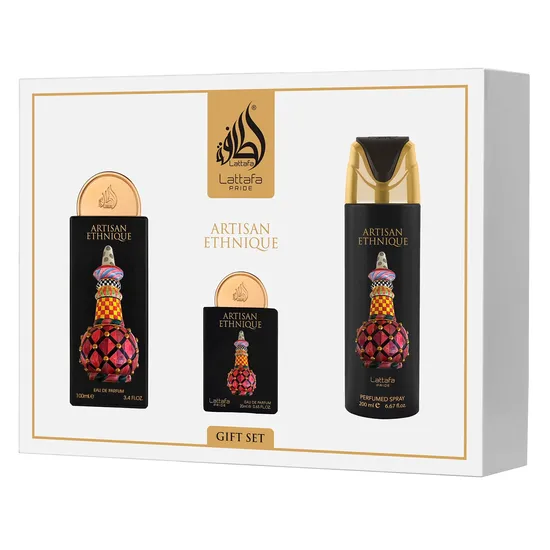 Kit Lattafa Artisan Ethnique Eau de Parfum Unissex - 3 Unidades