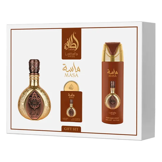 Kit Lattafa Pride Masa Gift Set Eau de Parfum Unissex - 3 Unidades
