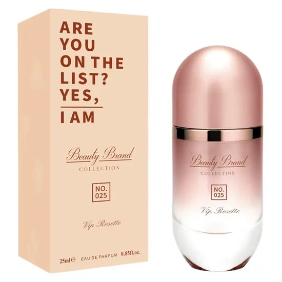 Perfume Beauty Brand Collection 025 212 Vip Rose Eau de Parfum Feminino 25ML
