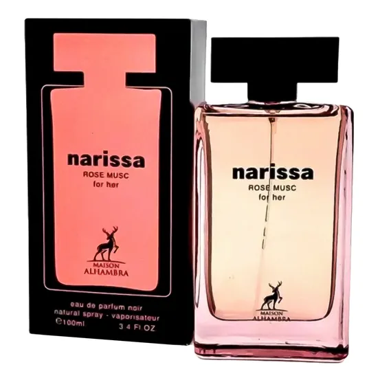 Perfume Maison Alhambra Narissa Rose Musc For Her Eau de Parfum Feminino 100ML